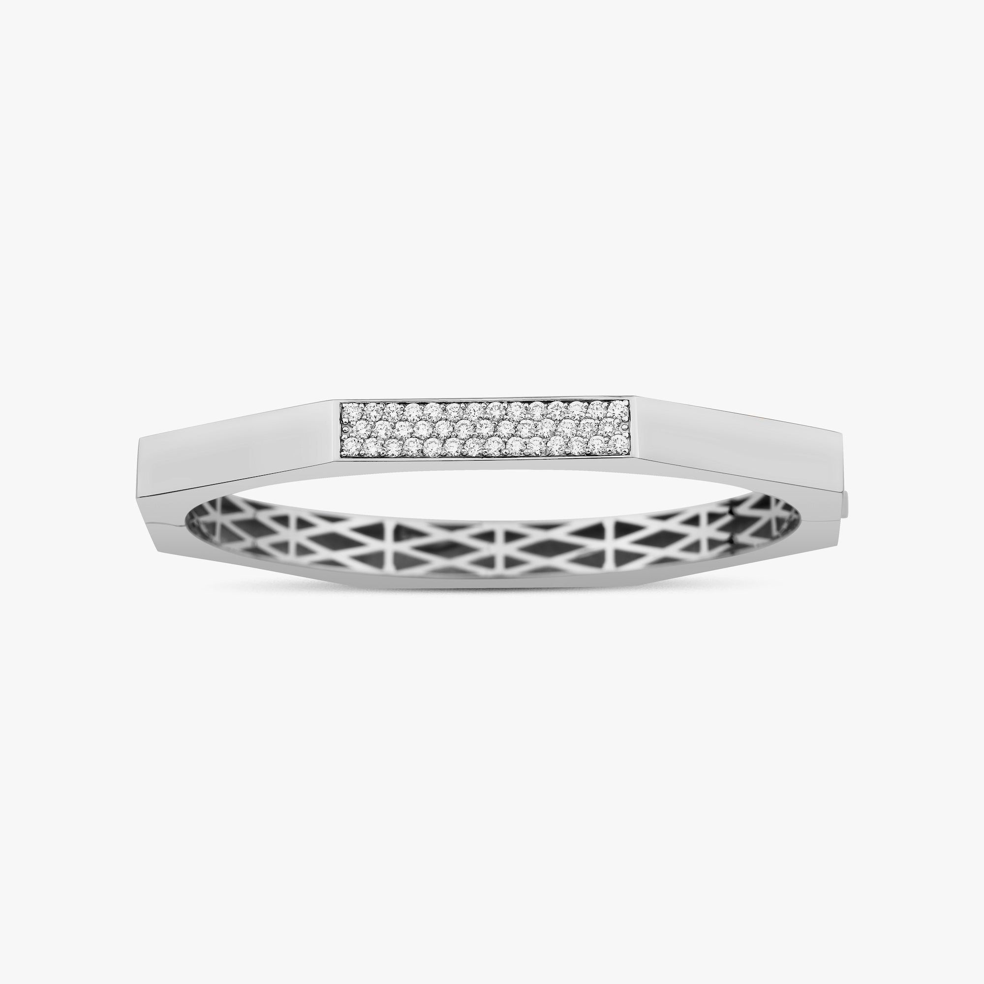 Pave Diamond Octagon Bangle