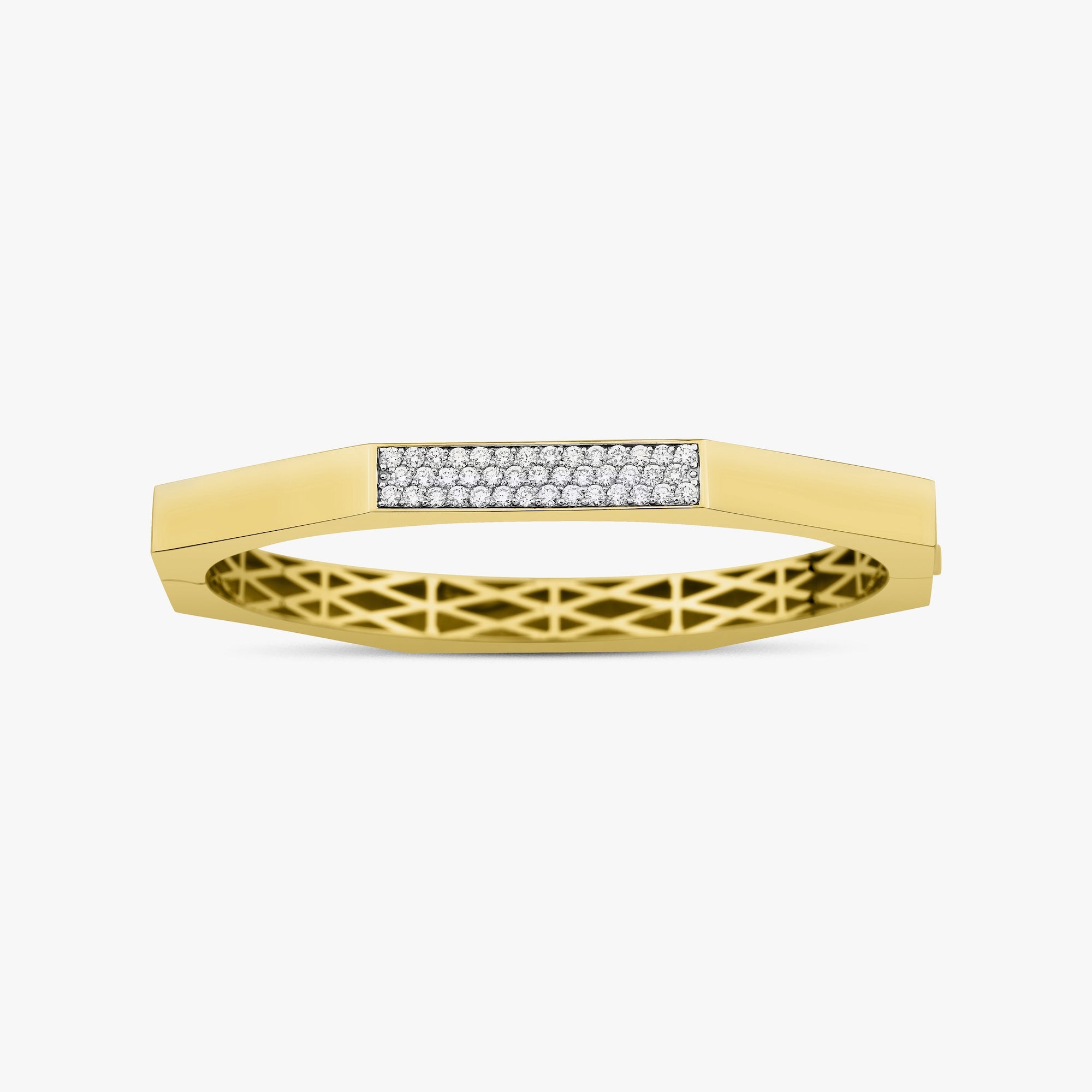 Pave Diamond Octagon Bangle