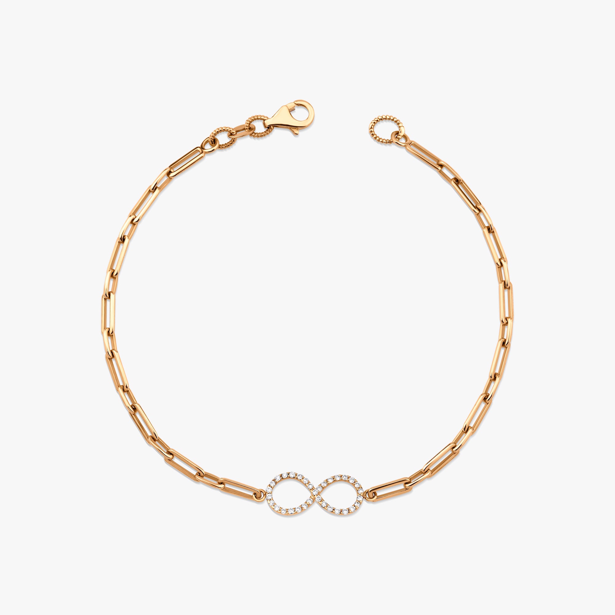 Diamond Infinity Bracelet in 14K Gold