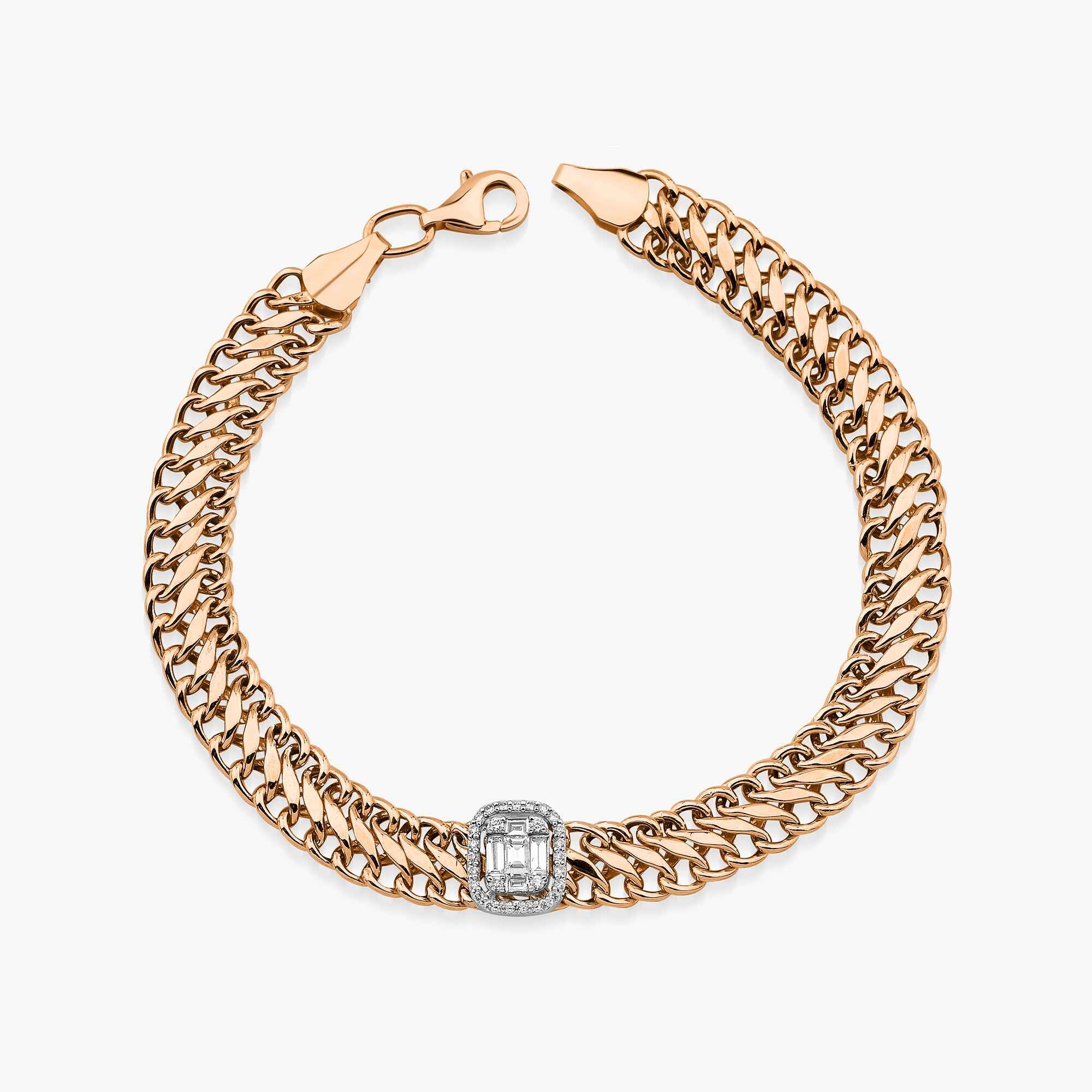 Diamond Chain Bracelet in 14K Gold