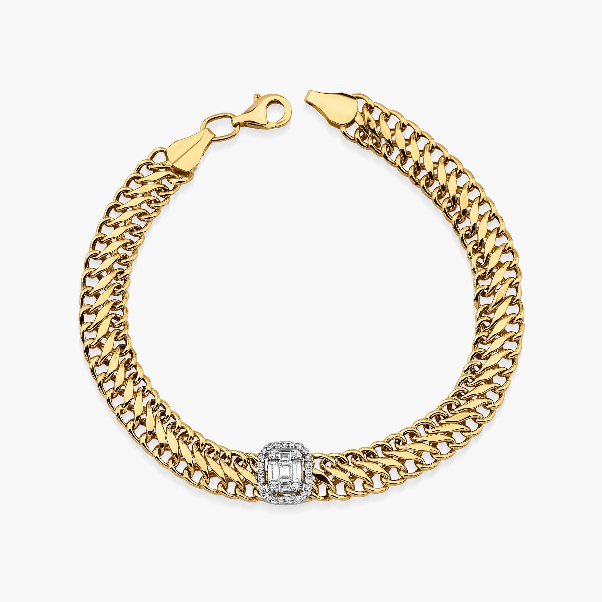 Diamond Chain Bracelet in 14K Gold
