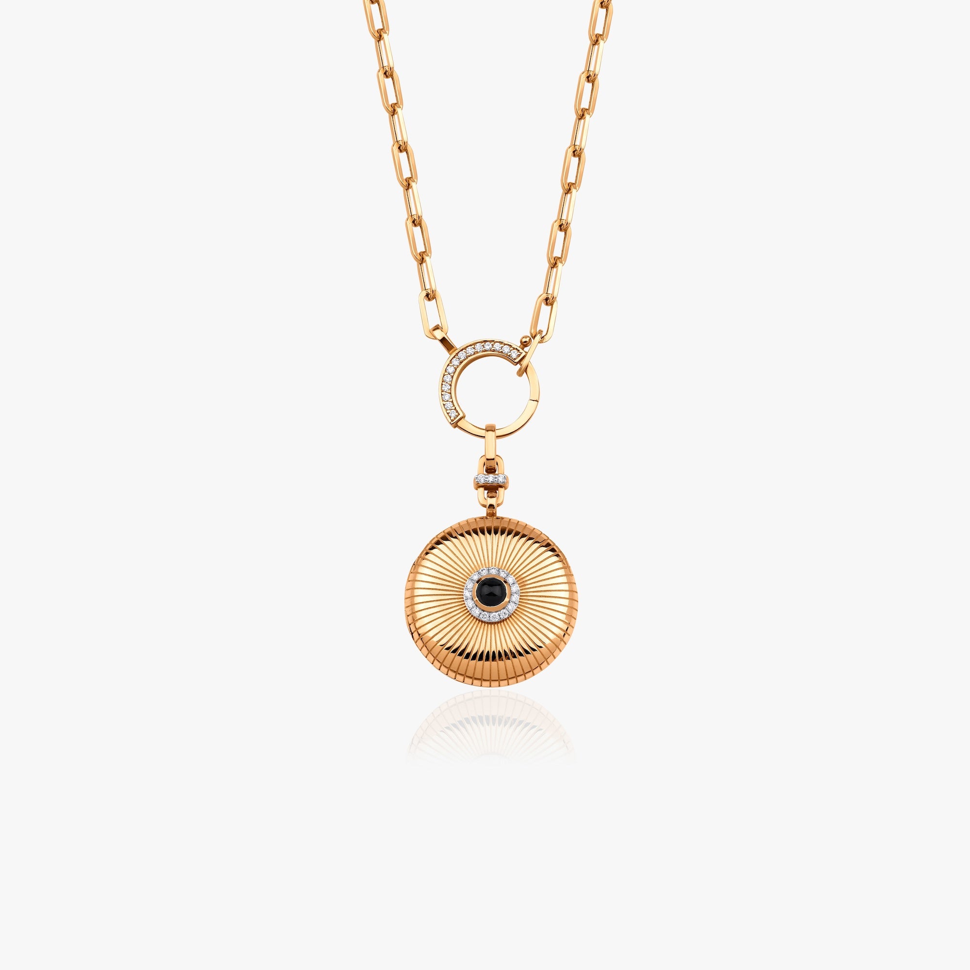 Blue Sapphire and Diamond Locket