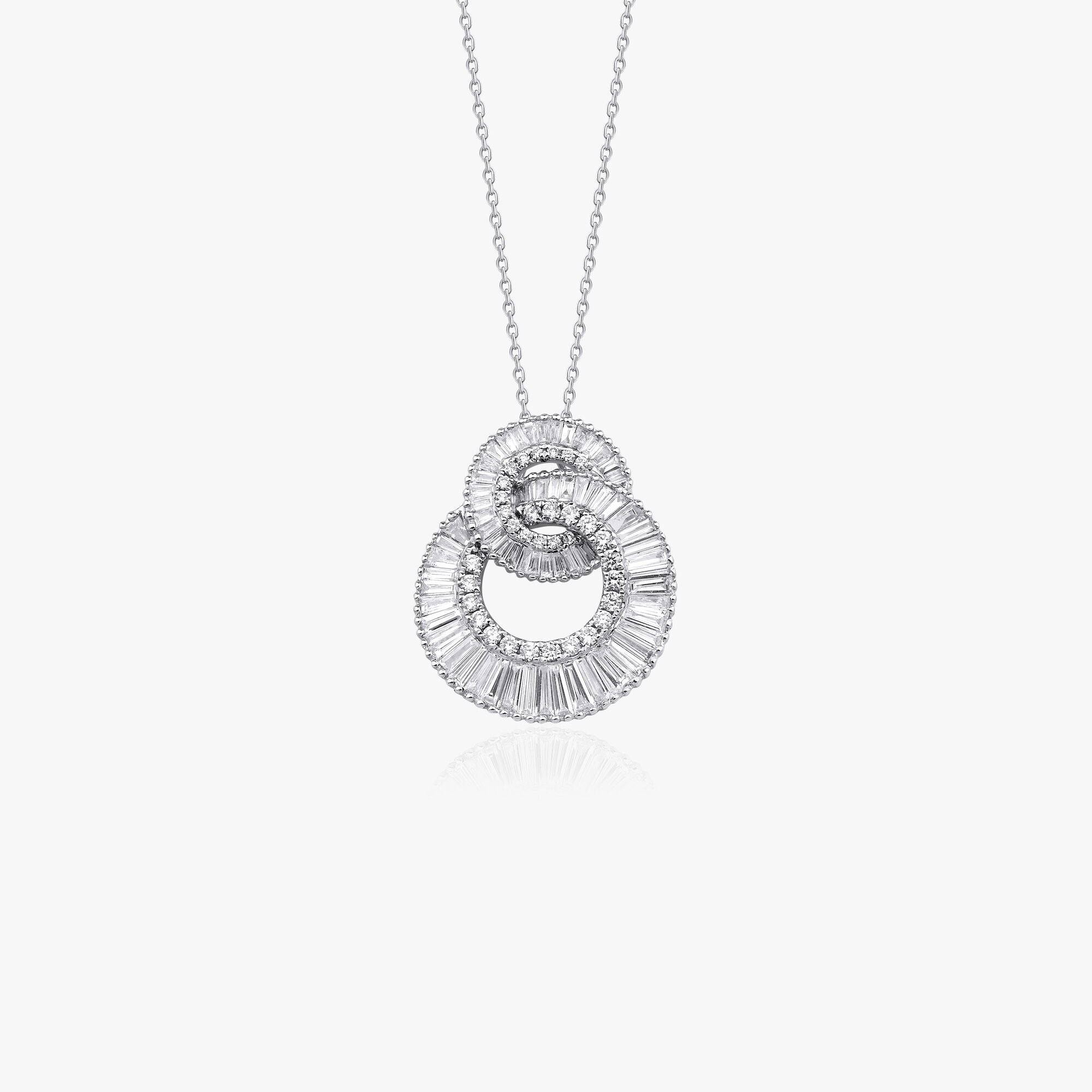 Diamond Eternal Interlocking Circle Necklace