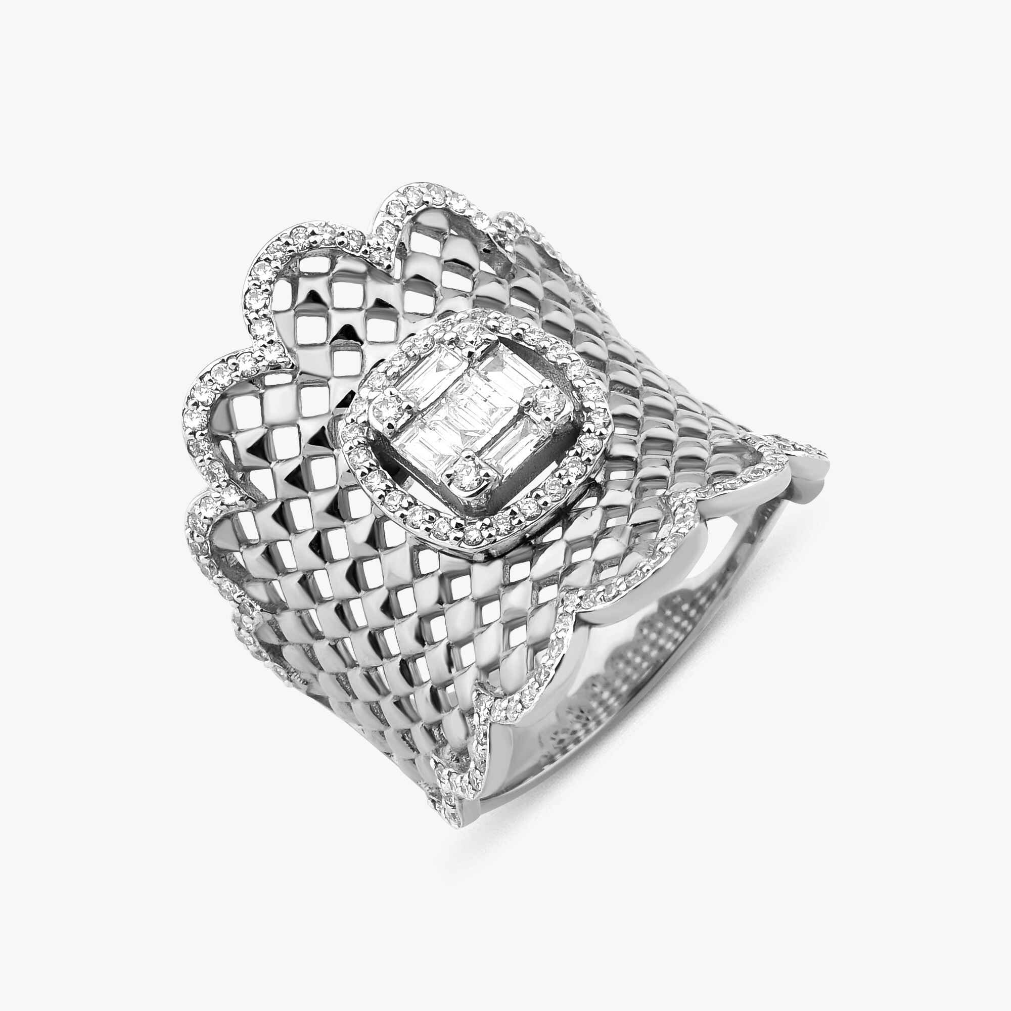 Diamond Crown Ring in 14K Gold