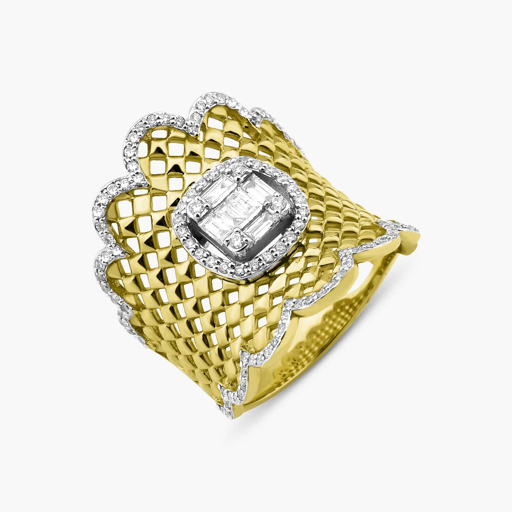 Diamond Crown Ring in 14K Gold
