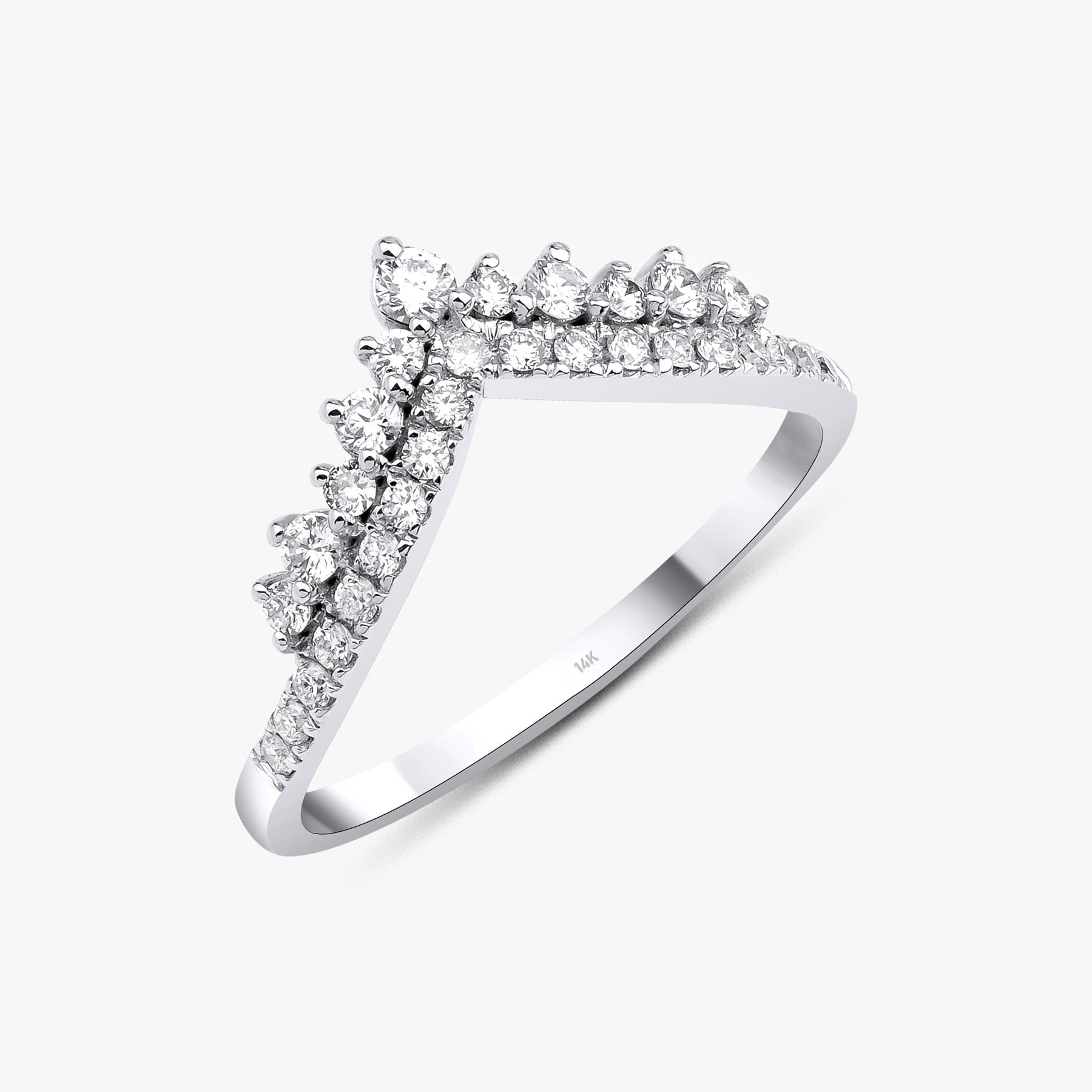 Diamond Tiara Ring in 14K Gold