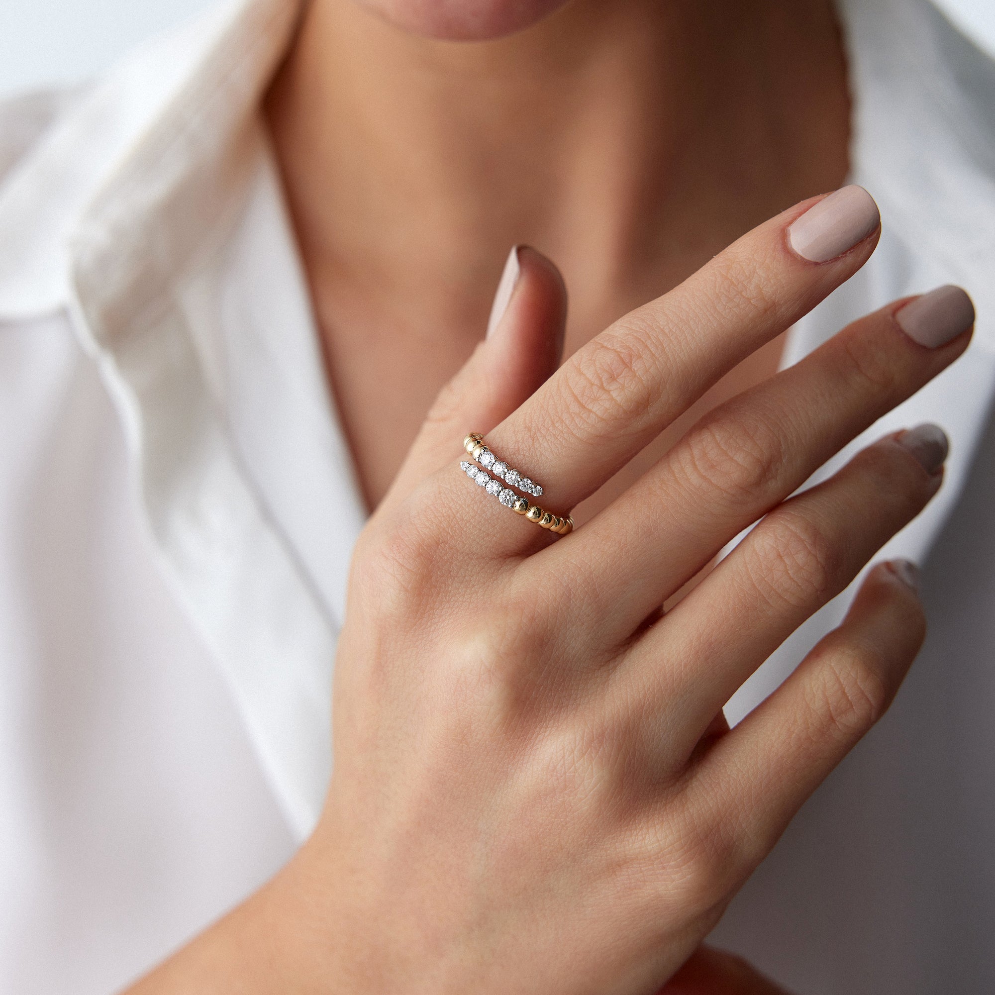 Diamond Claw Ring in 14K Gold