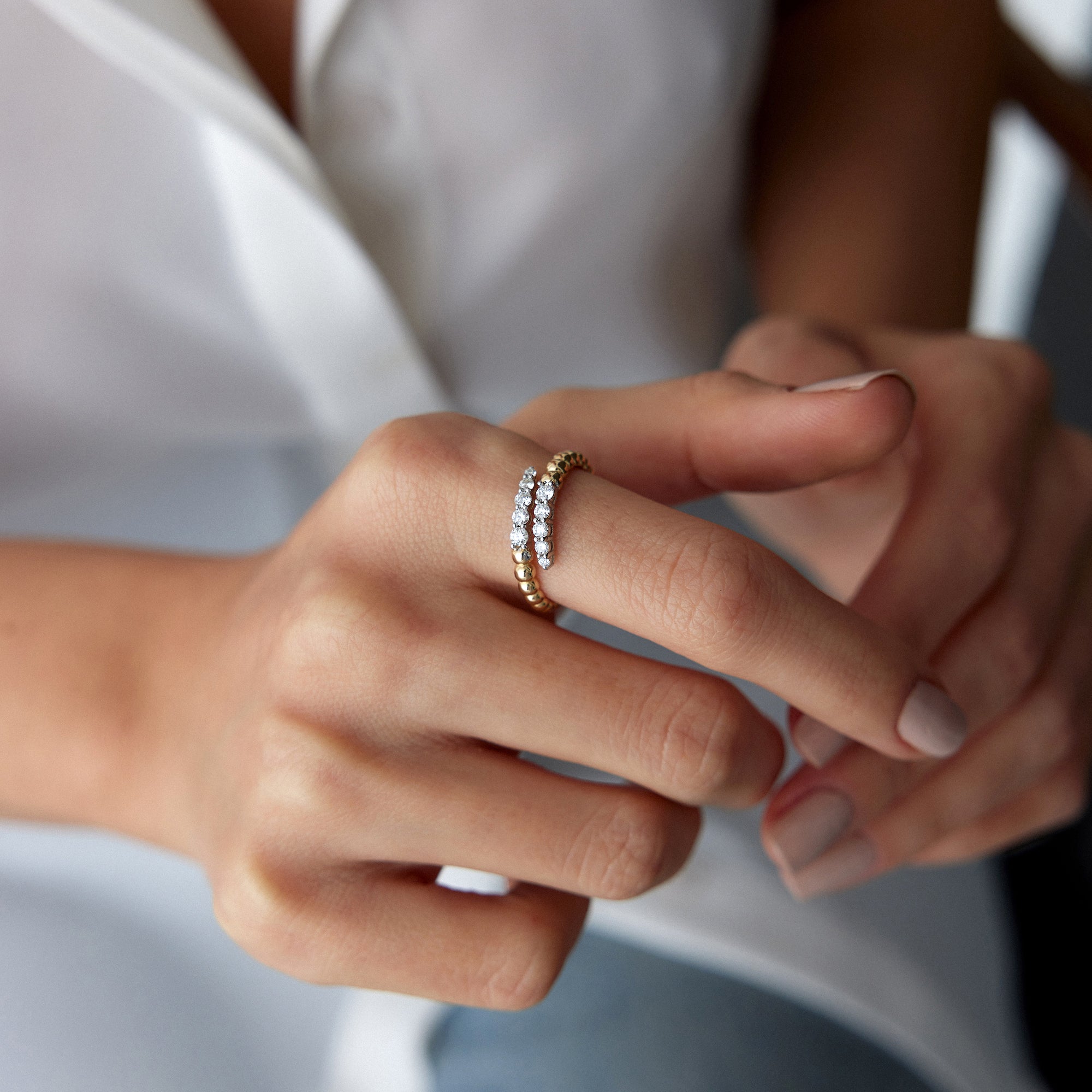 Diamond Claw Ring in 14K Gold
