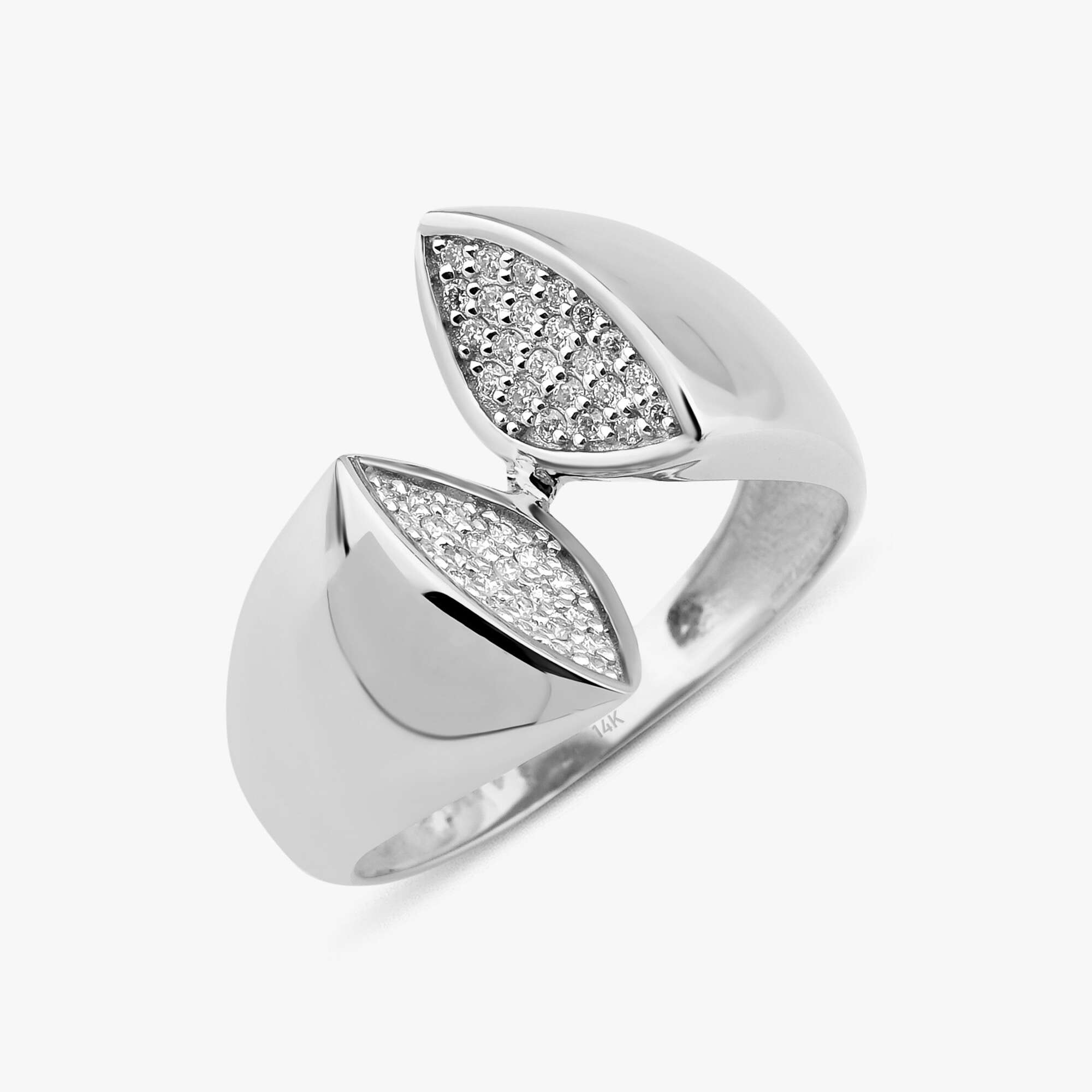 Diamond Dual Ring in 14K Gold