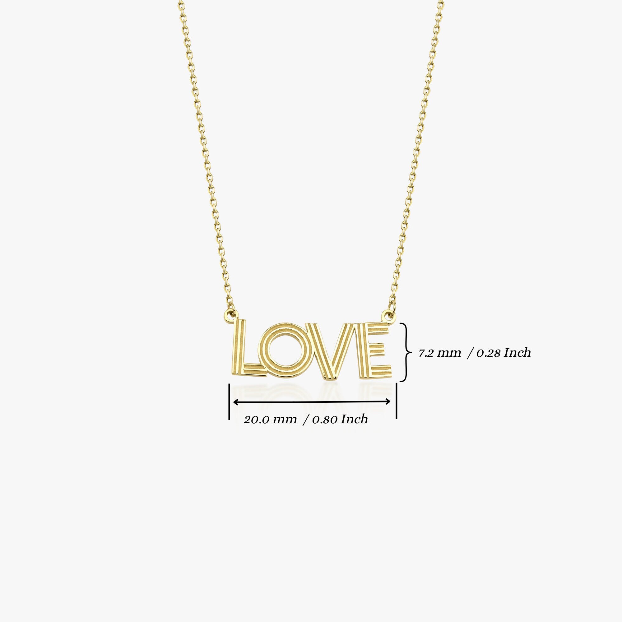 Love Necklace in 14K Gold