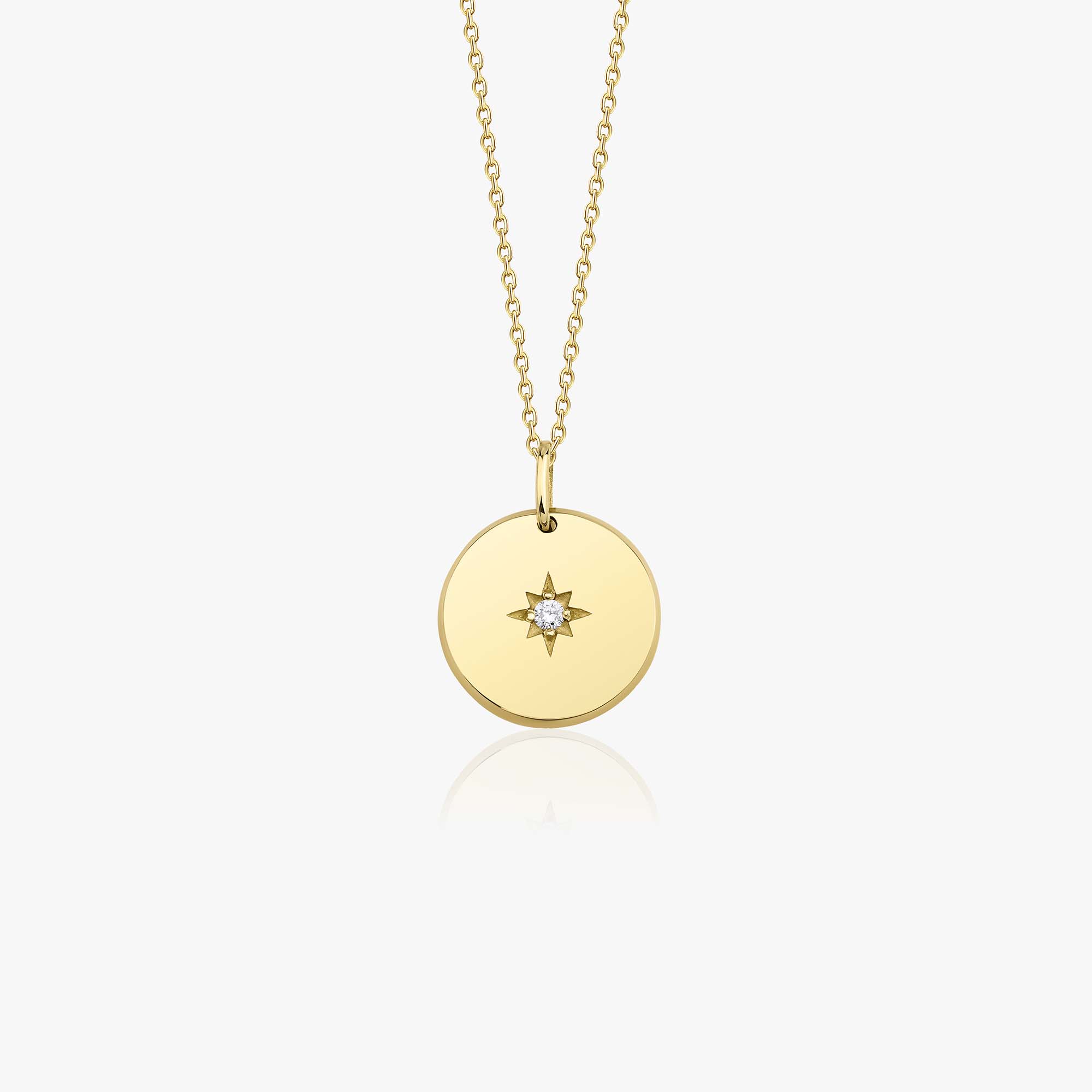 Diamond North Star Necklace in 14K Gold