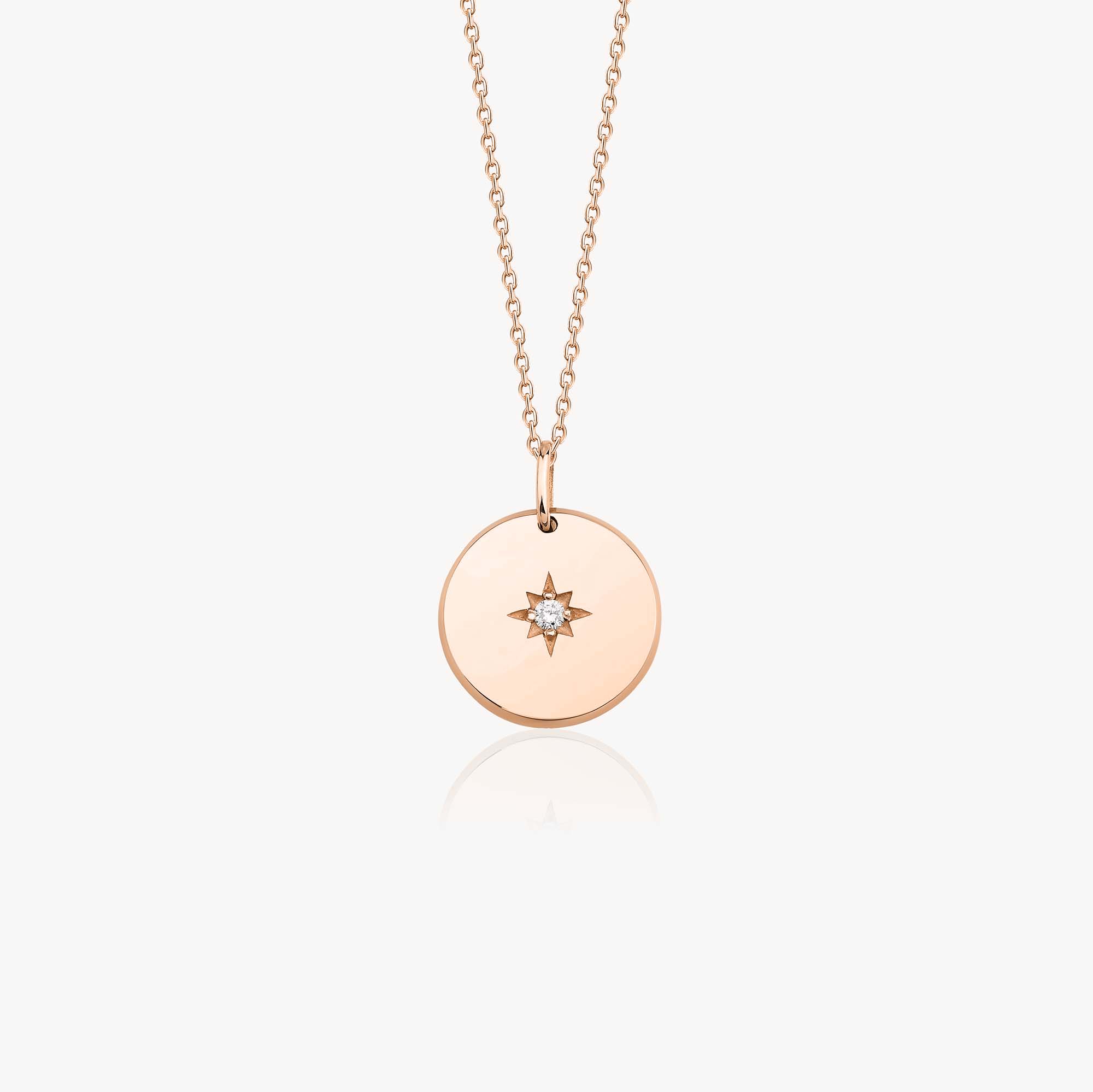 Diamond North Star Necklace in 14K Gold