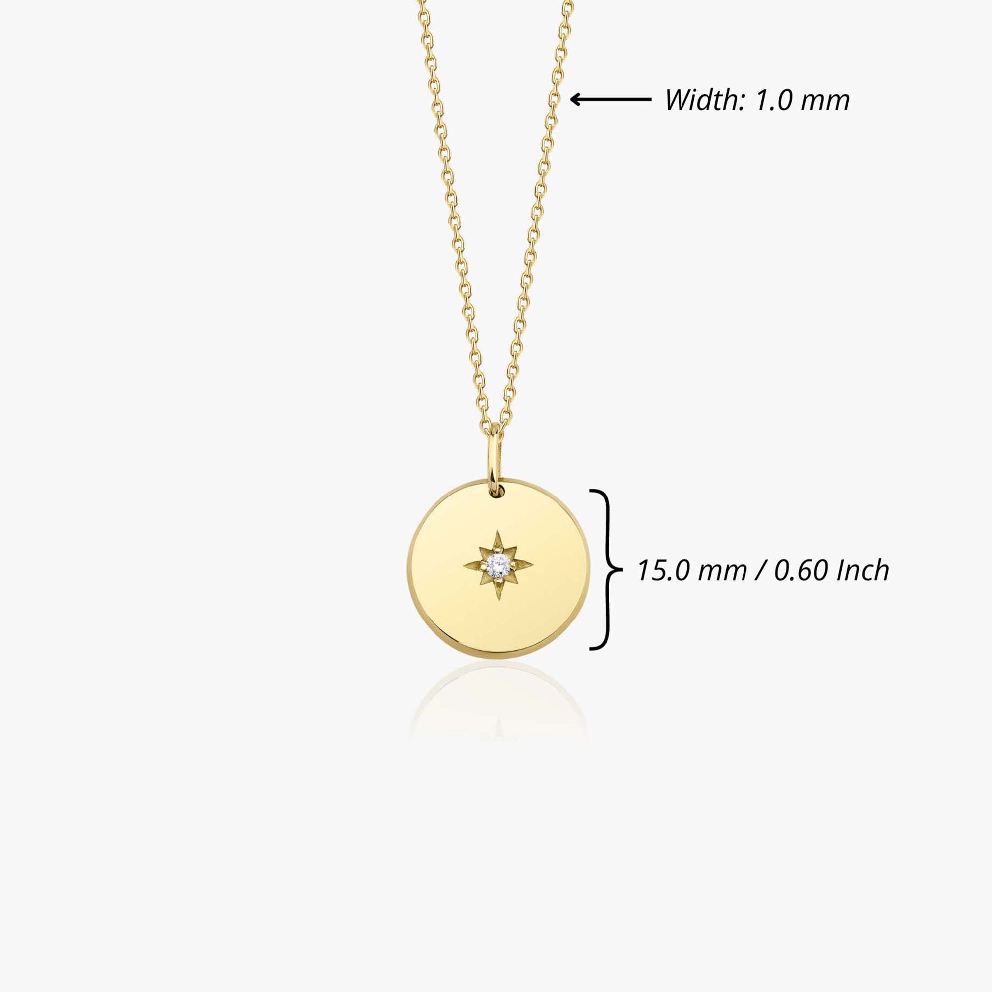 Diamond North Star Necklace in 14K Gold