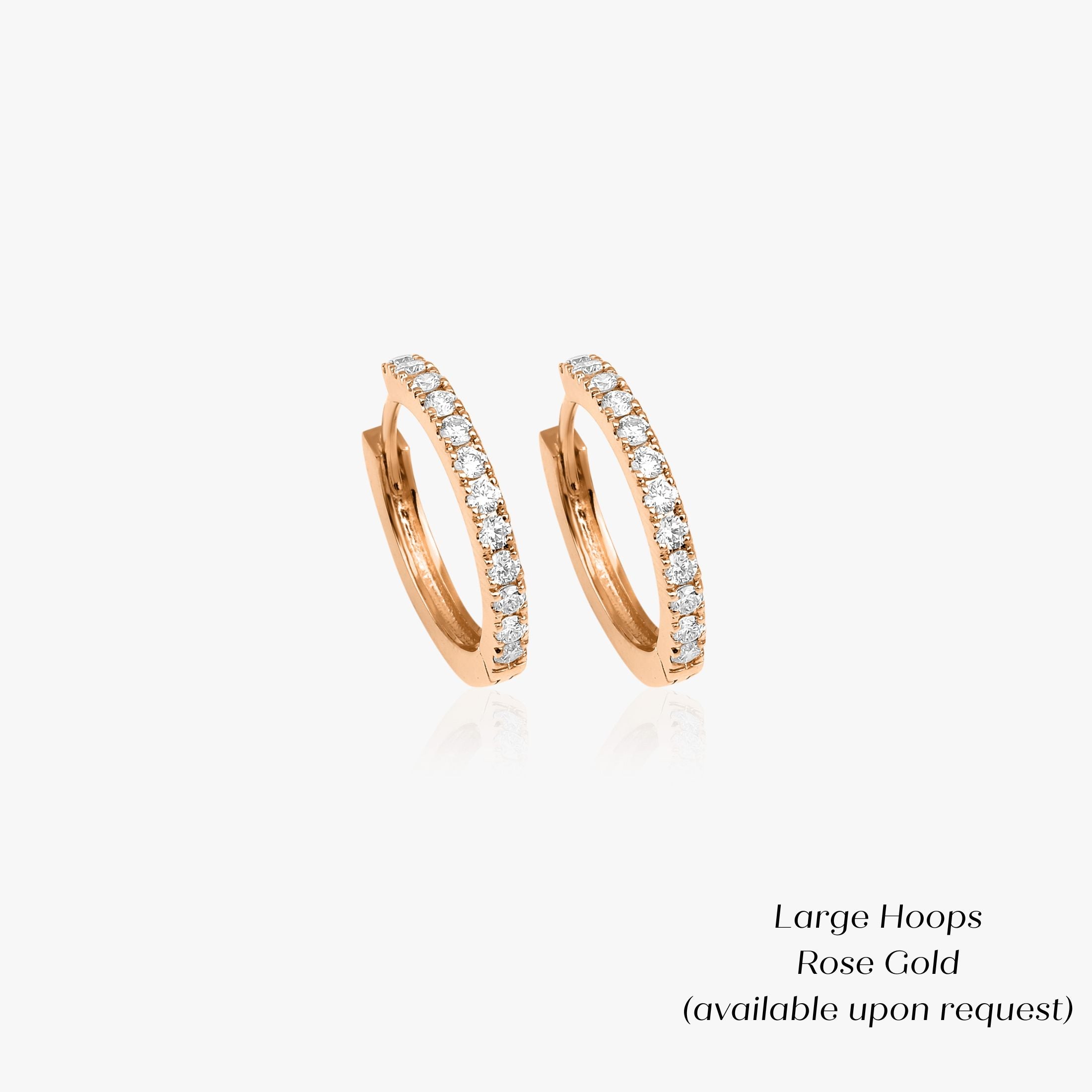 Diamond Huggie Hoops in 14K Gold