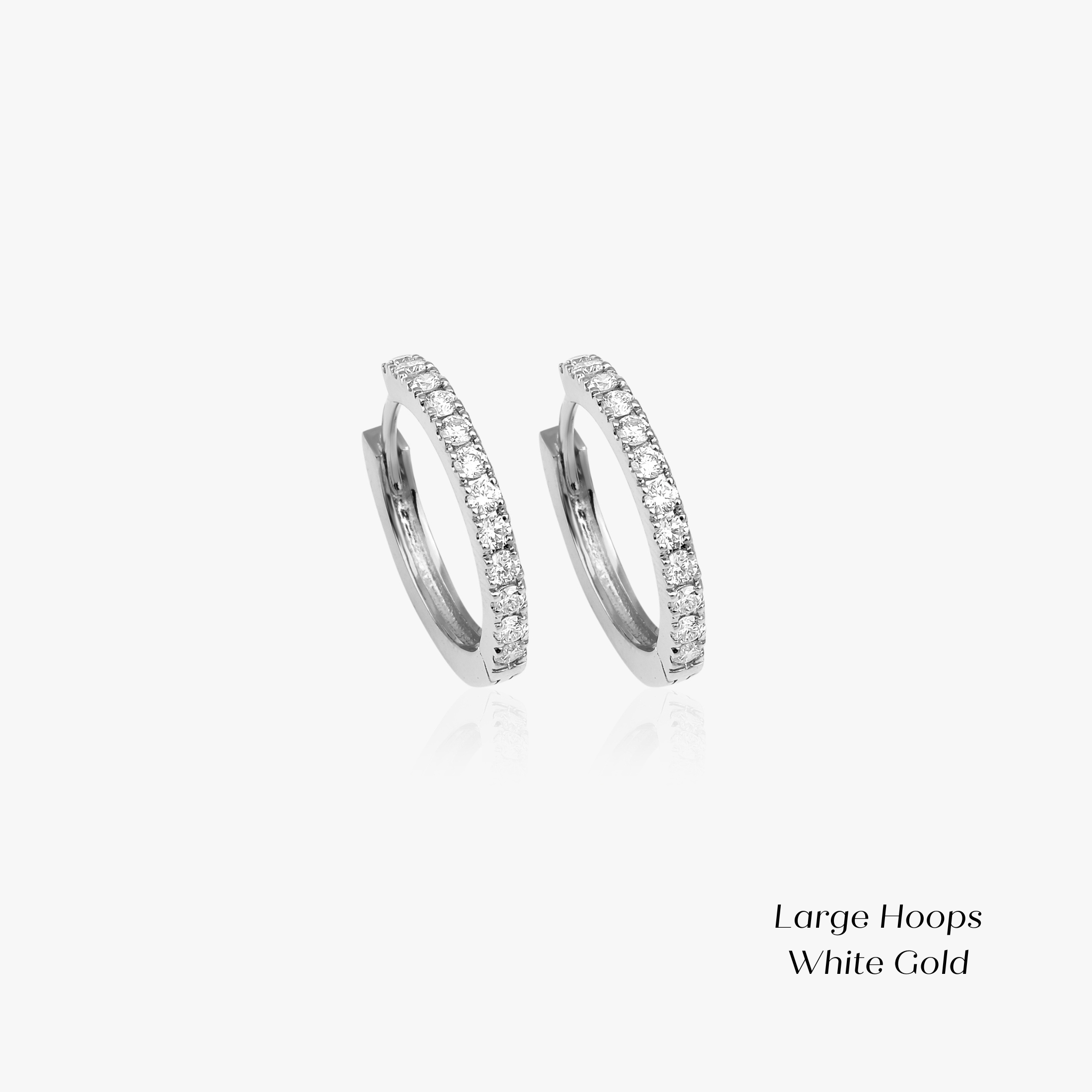 Diamond Huggie Hoops in 14K Gold