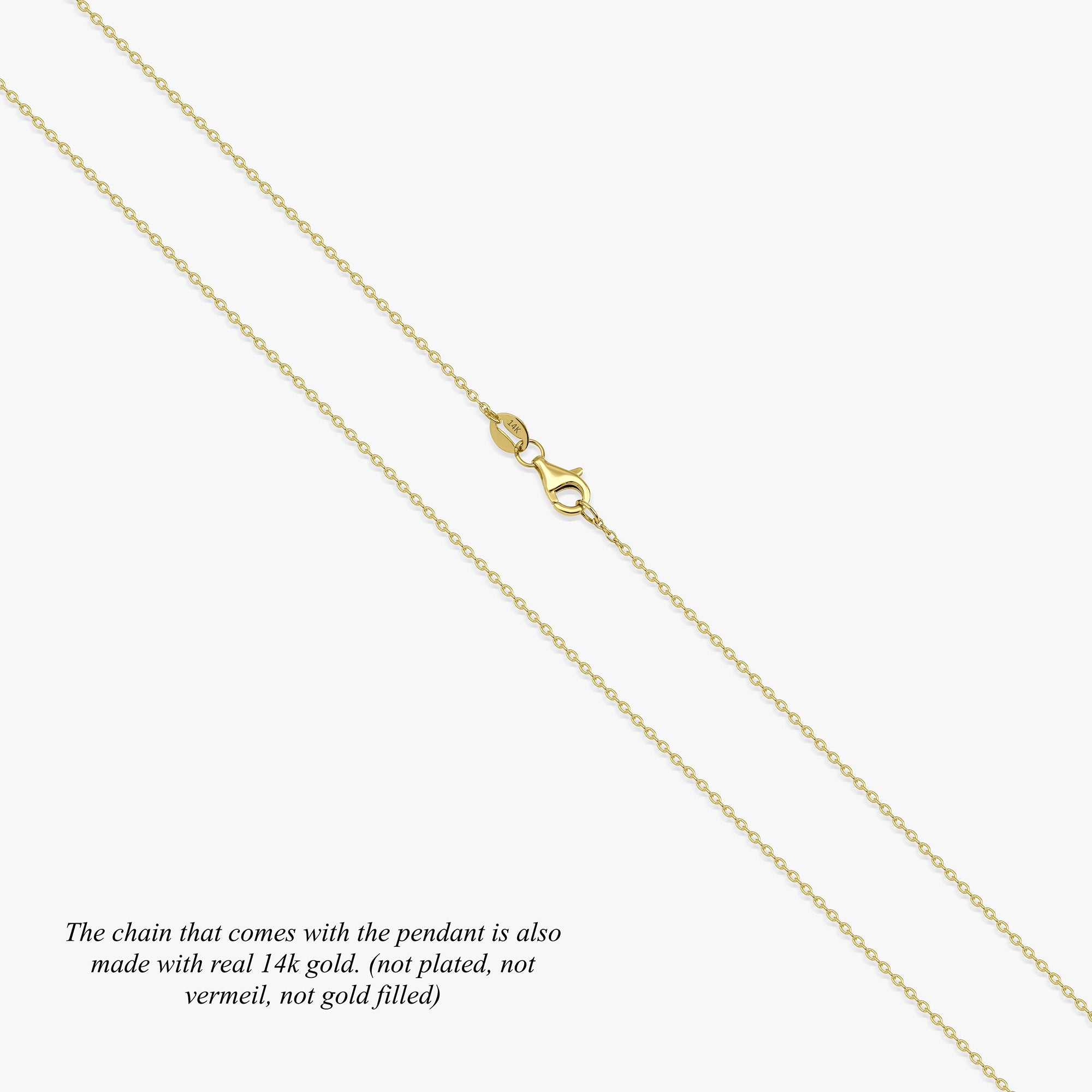 Large Ocean Blue Heart Necklace in 14K Gold