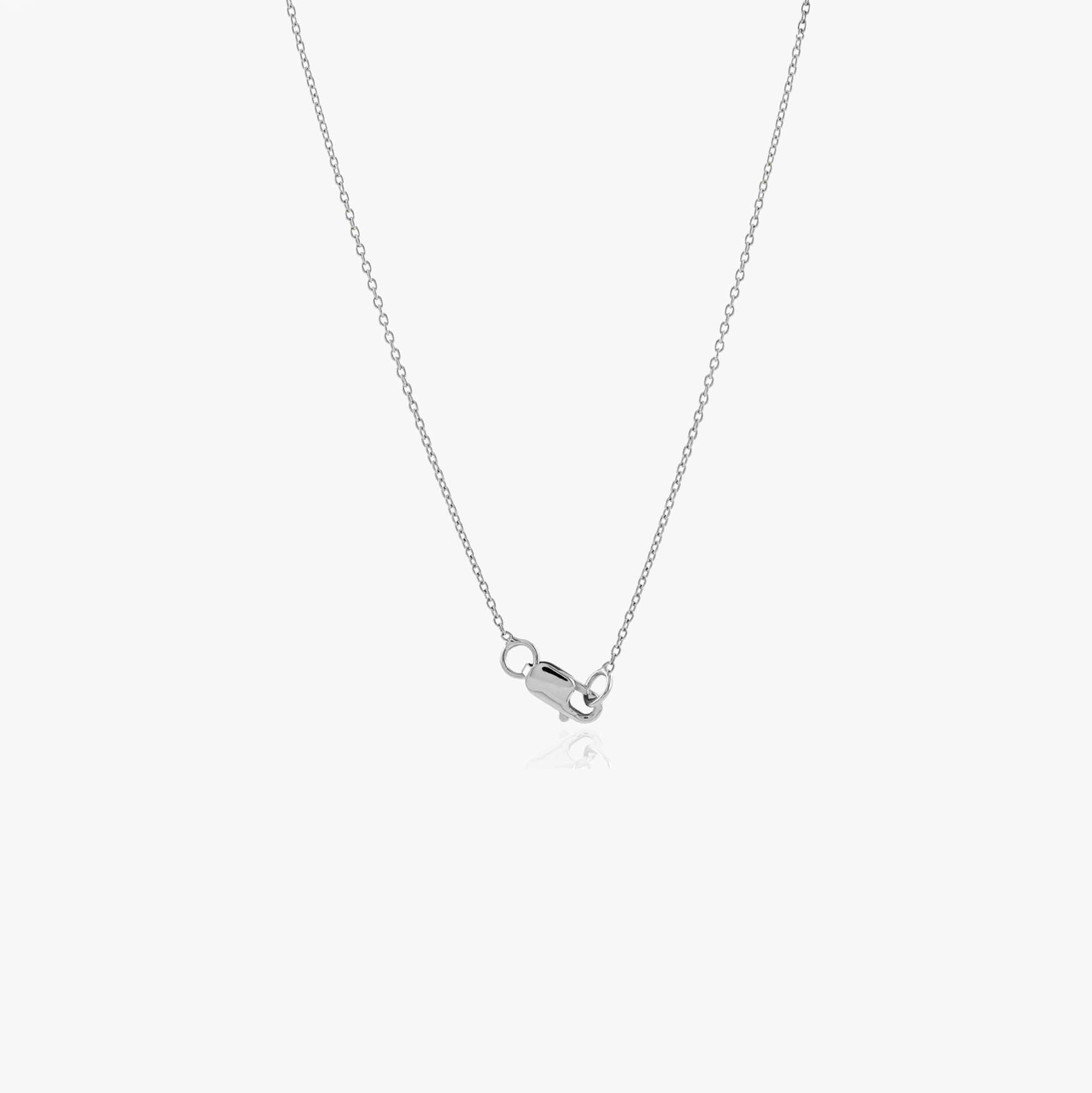 Baguette Diamond Curved Bar Necklace in 14K Gold