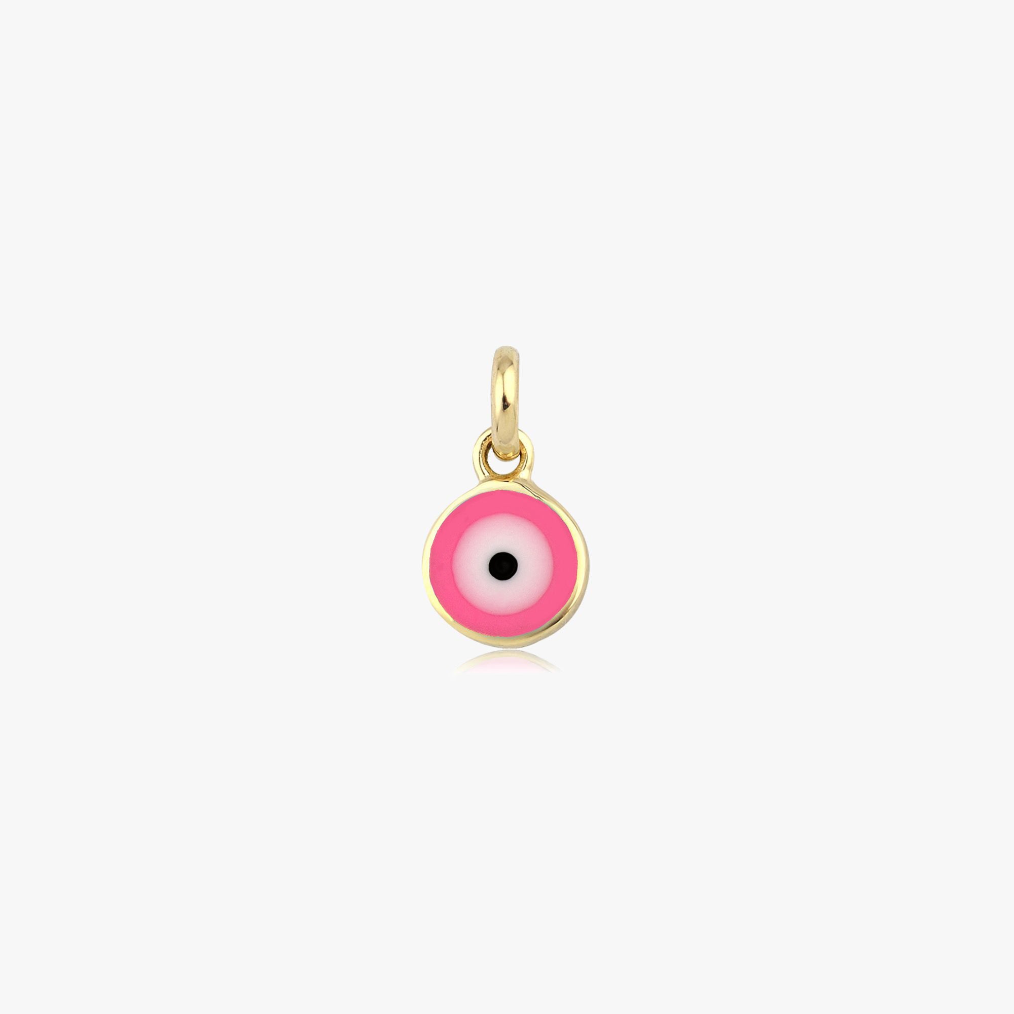 Mini Pink Evil Eye Charm