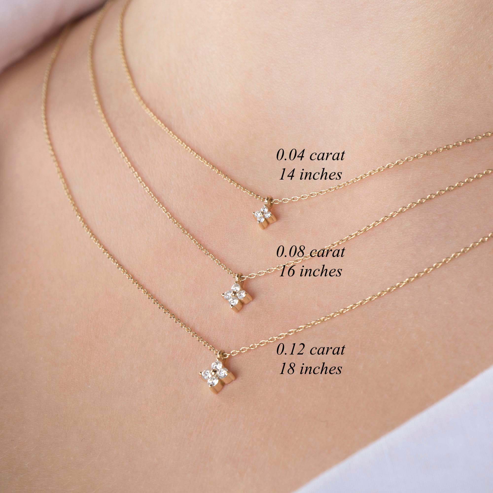 Mini Blossom Diamond Necklace in 14K Gold