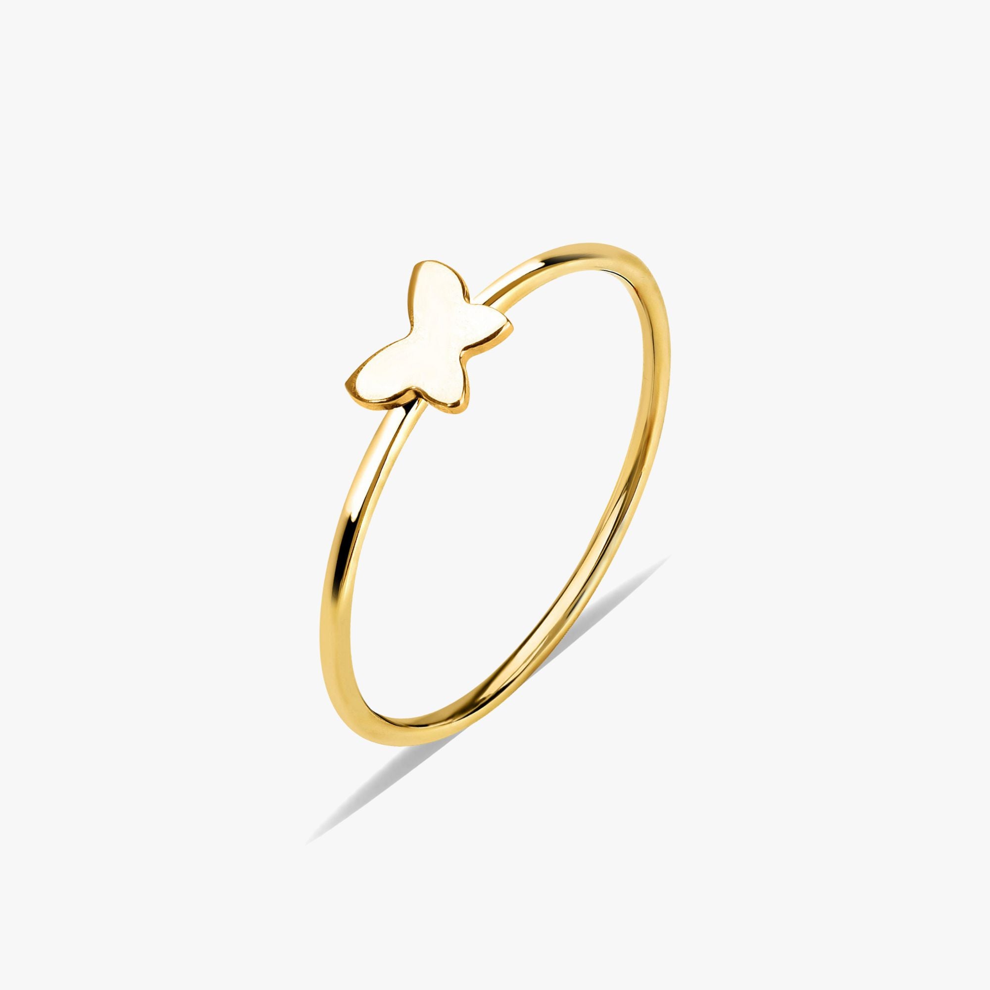 Mini Butterfly Ring in 14K Gold