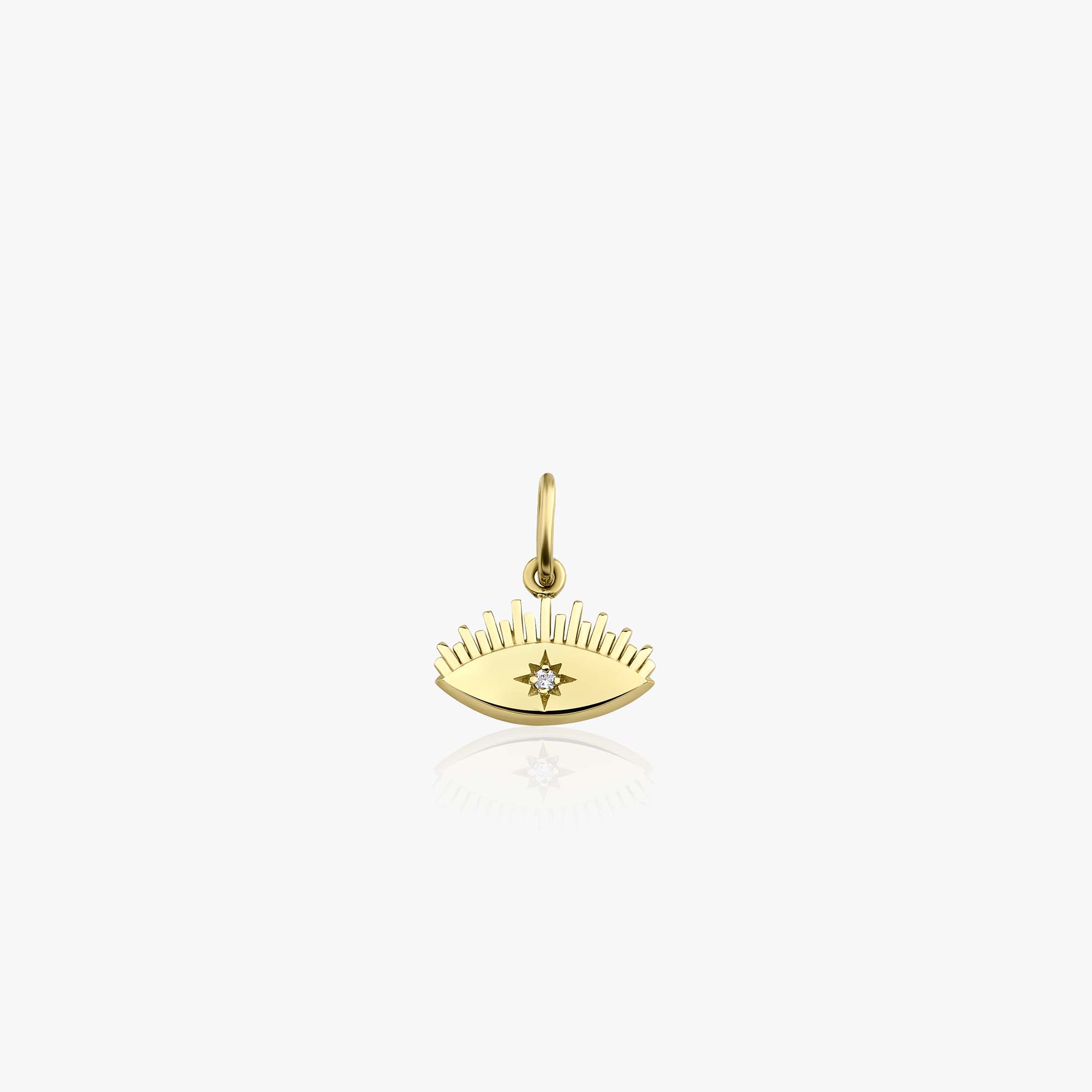 Mini Diamond Eternal Eye Pendant in 14K Gold