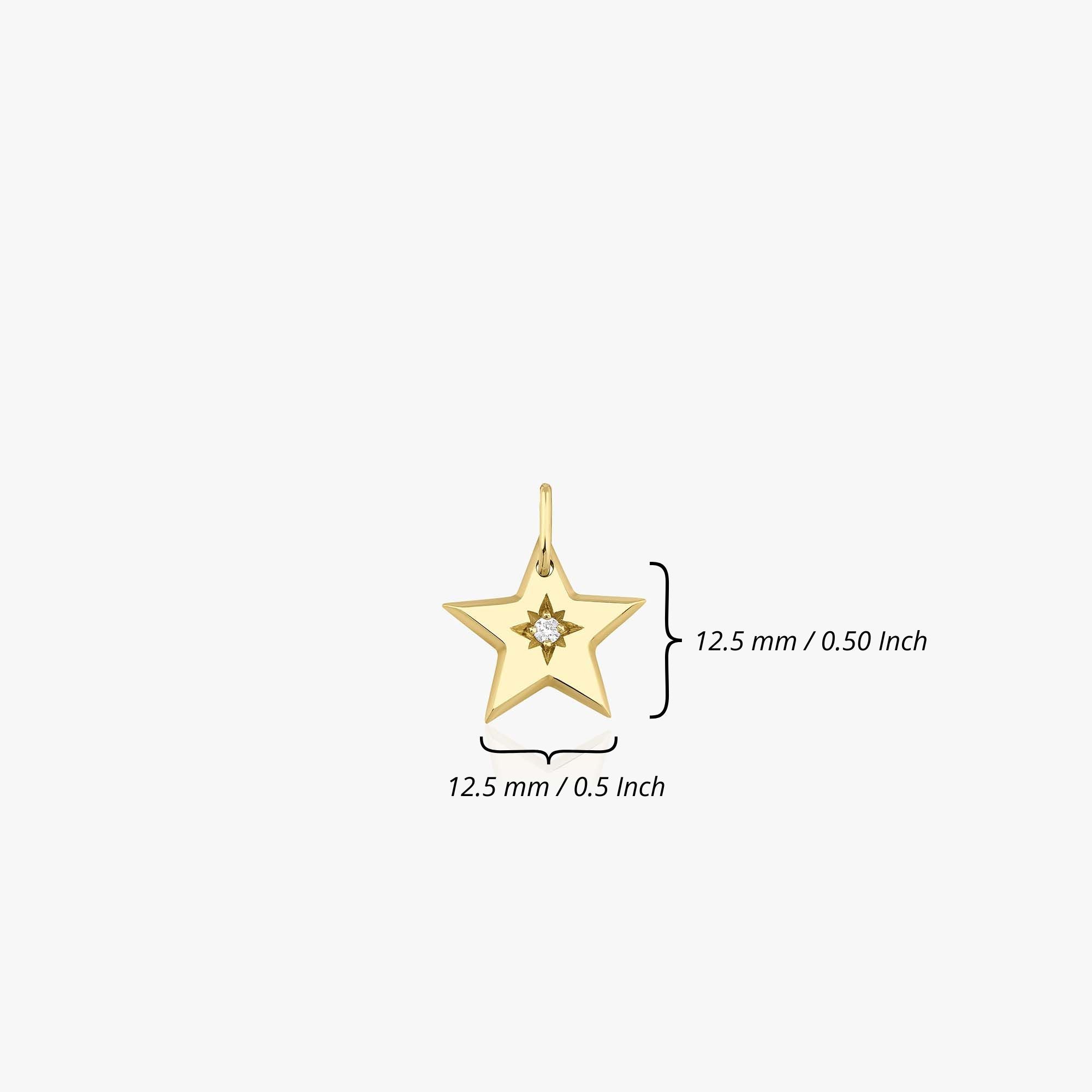 Mini Diamond Eternal Star Pendant in 14K Gold