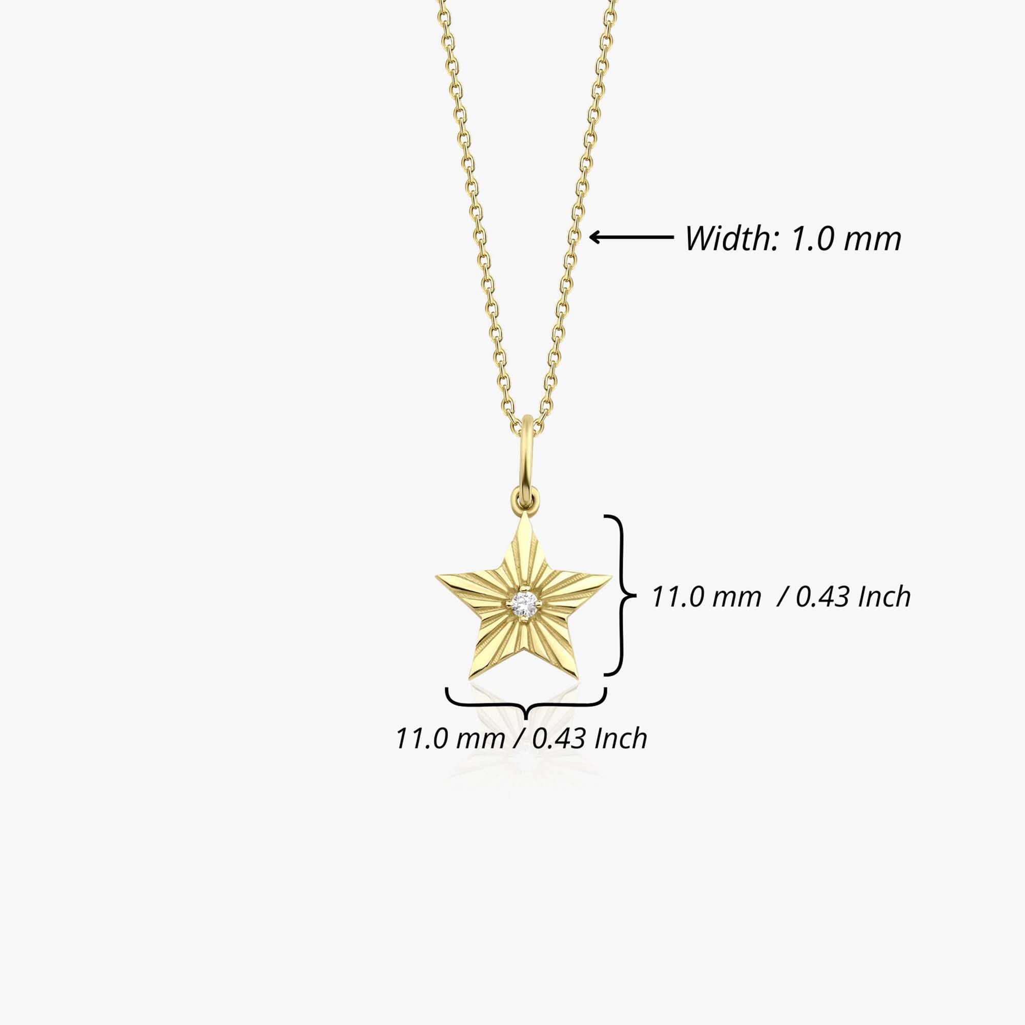 Mini Diamond Star Necklace in 14K Gold