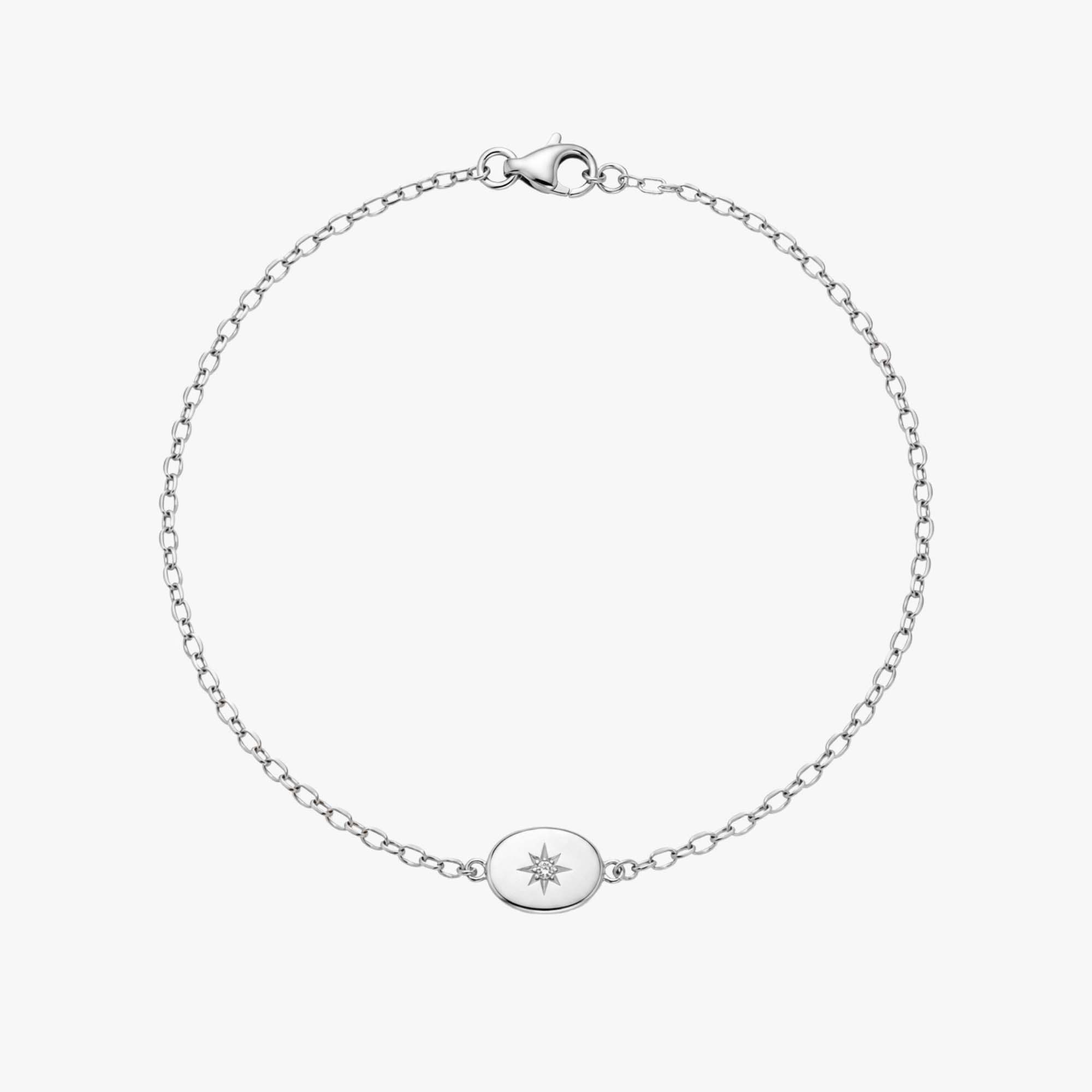 Minimal Diamond North Star Bracelet in 14K Gold