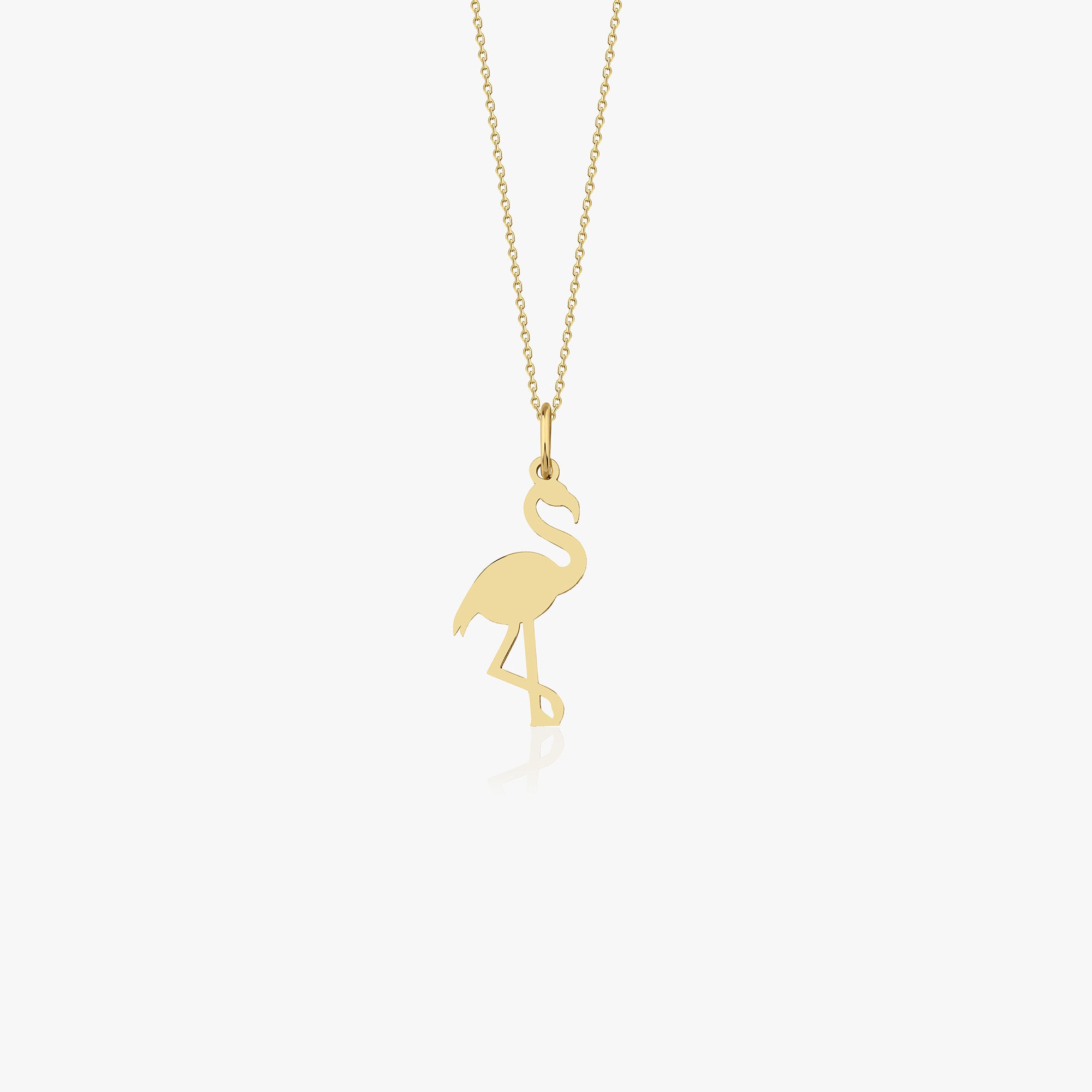 Flamingo Necklace in 14K Gold