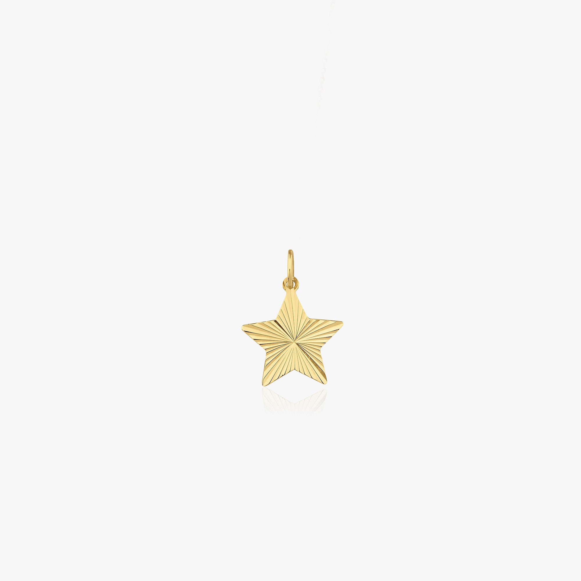 Glitter Star Charm in 14K Gold