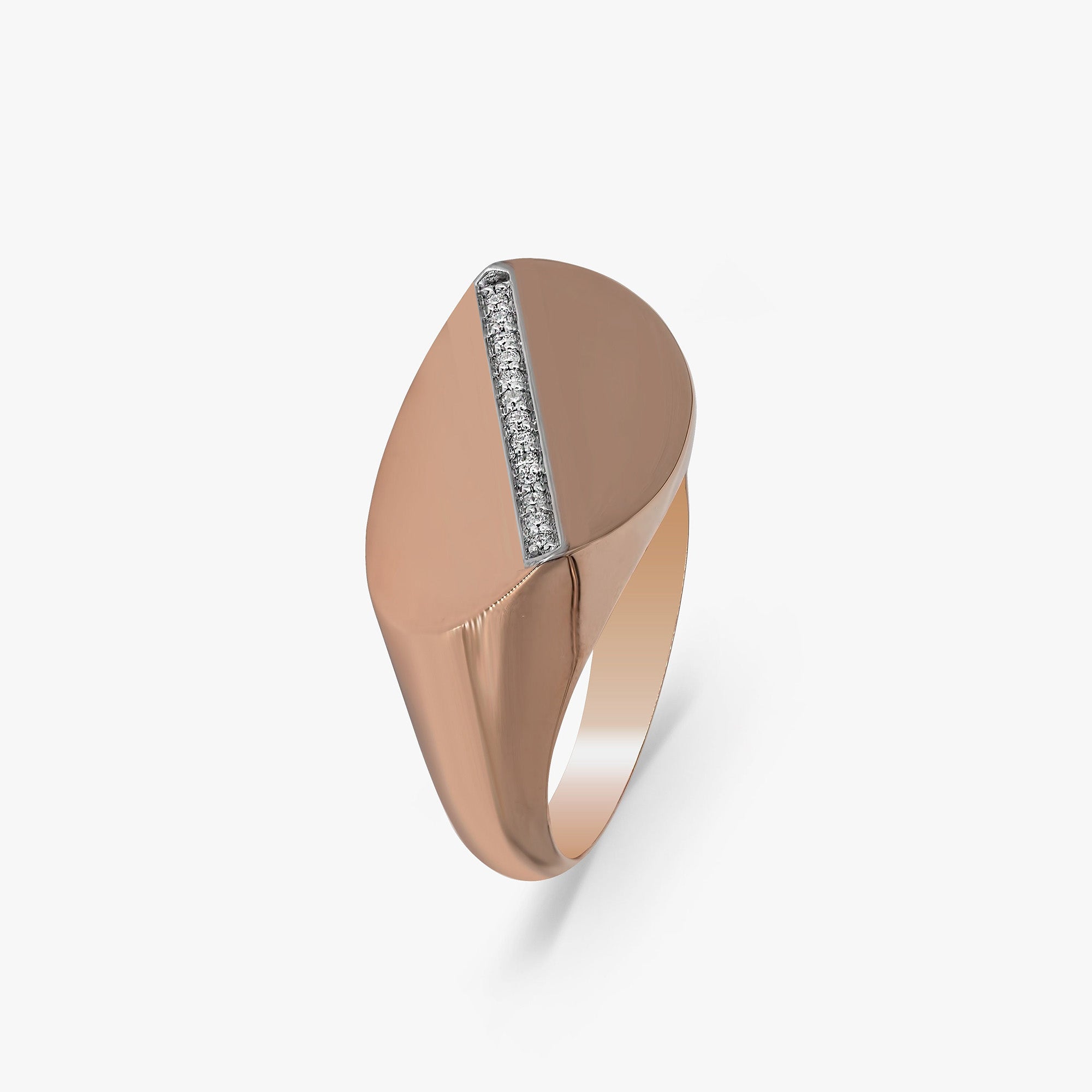 Modern Diamond Ring in 14K Gold
