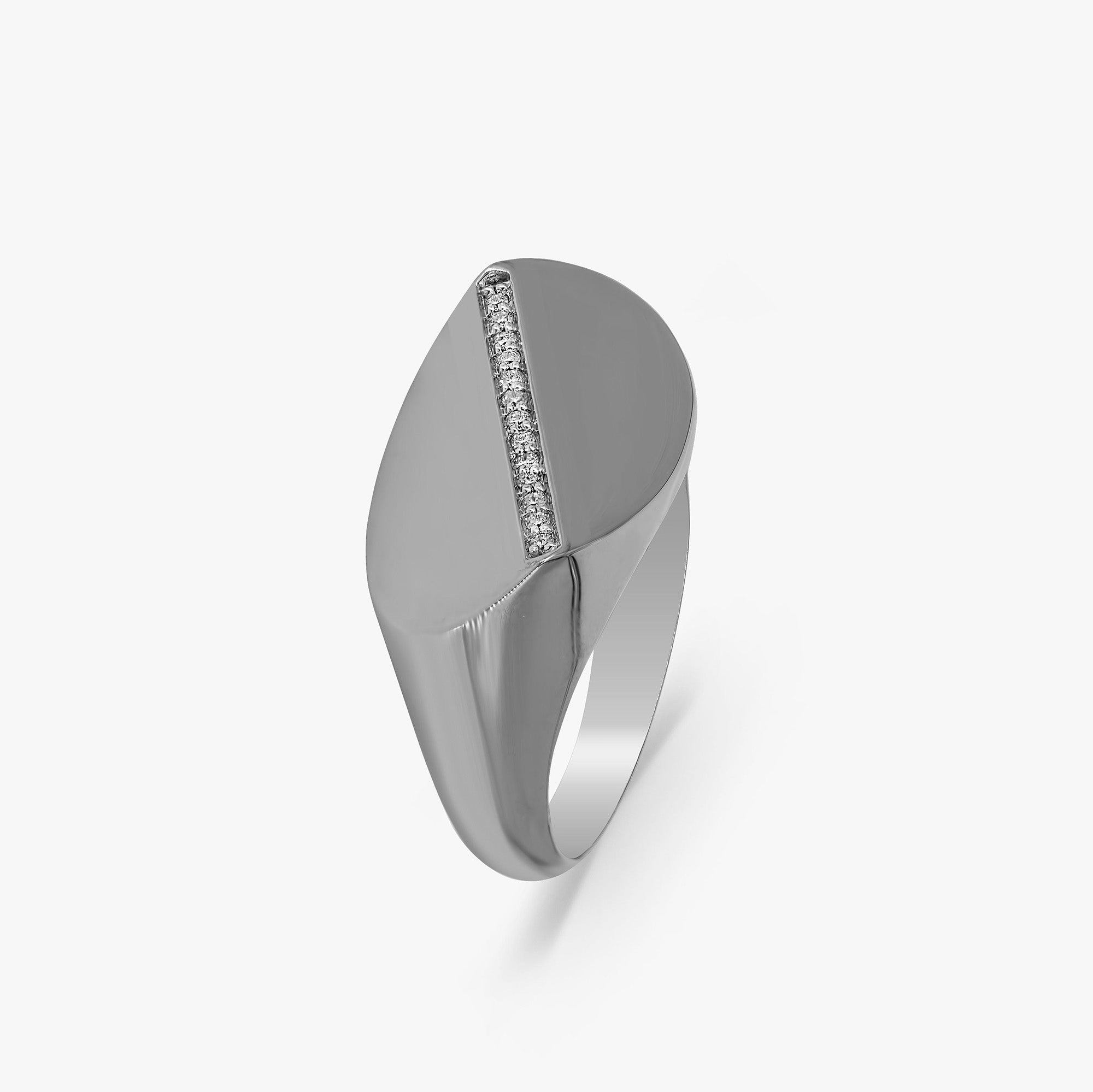 Modern Diamond Ring in 14K Gold