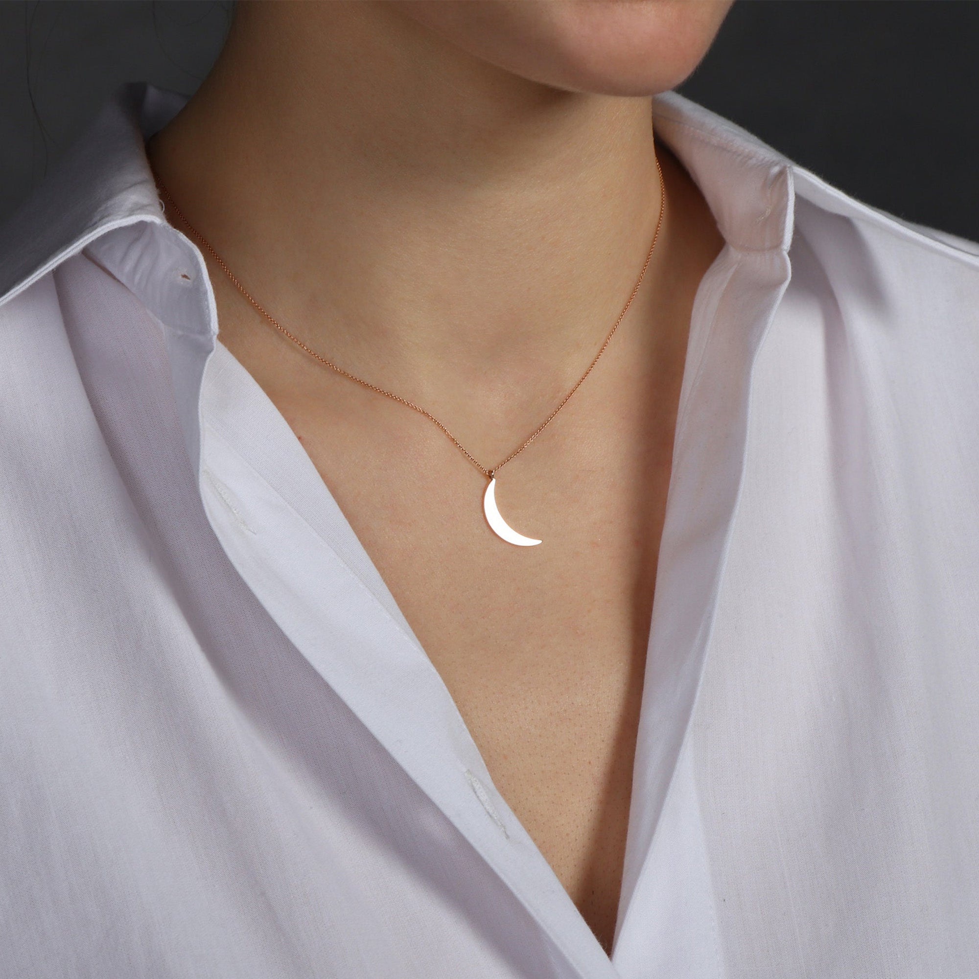 Crescent Charm in 14K Gold
