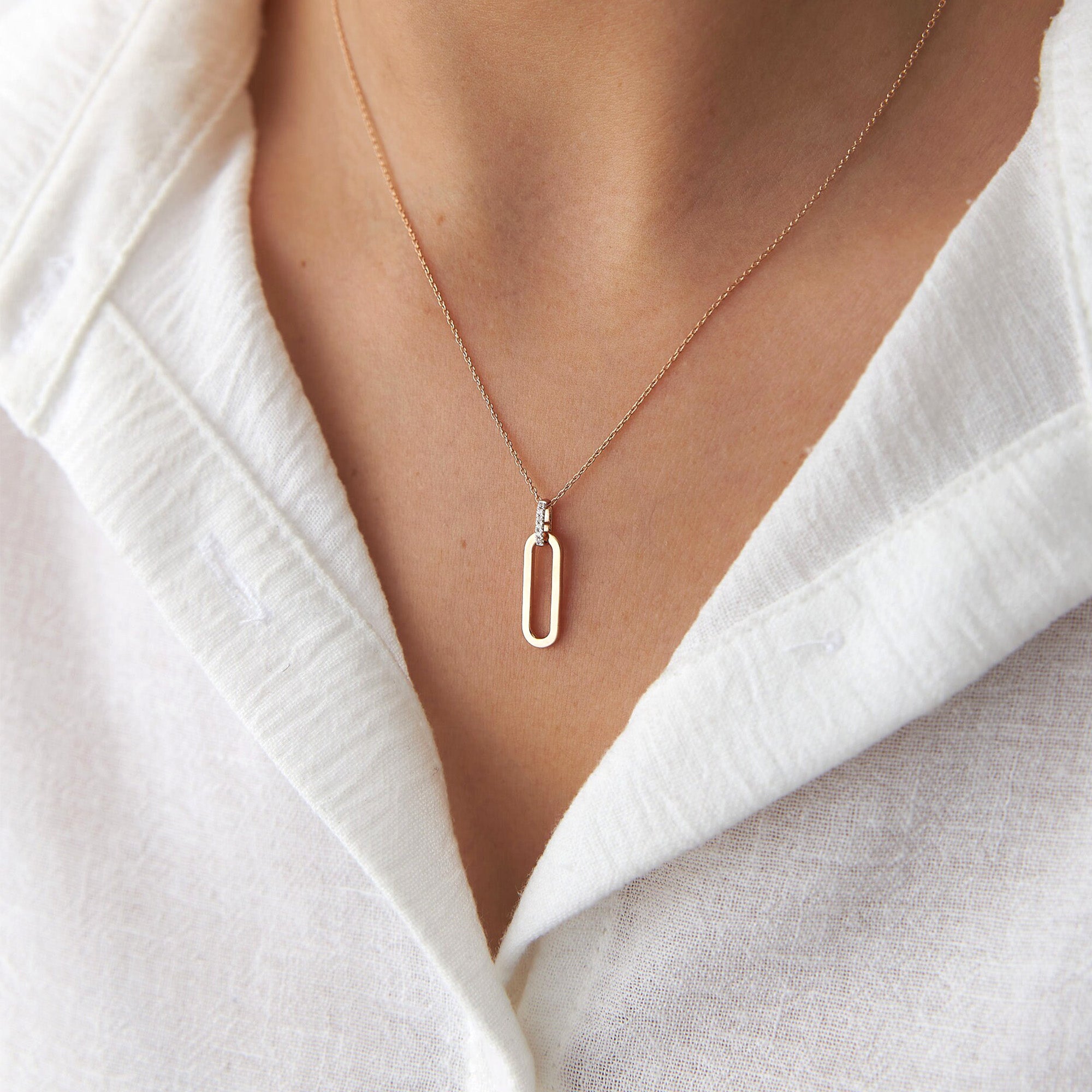 Open Link Necklace Available in 14K and 18K Gold