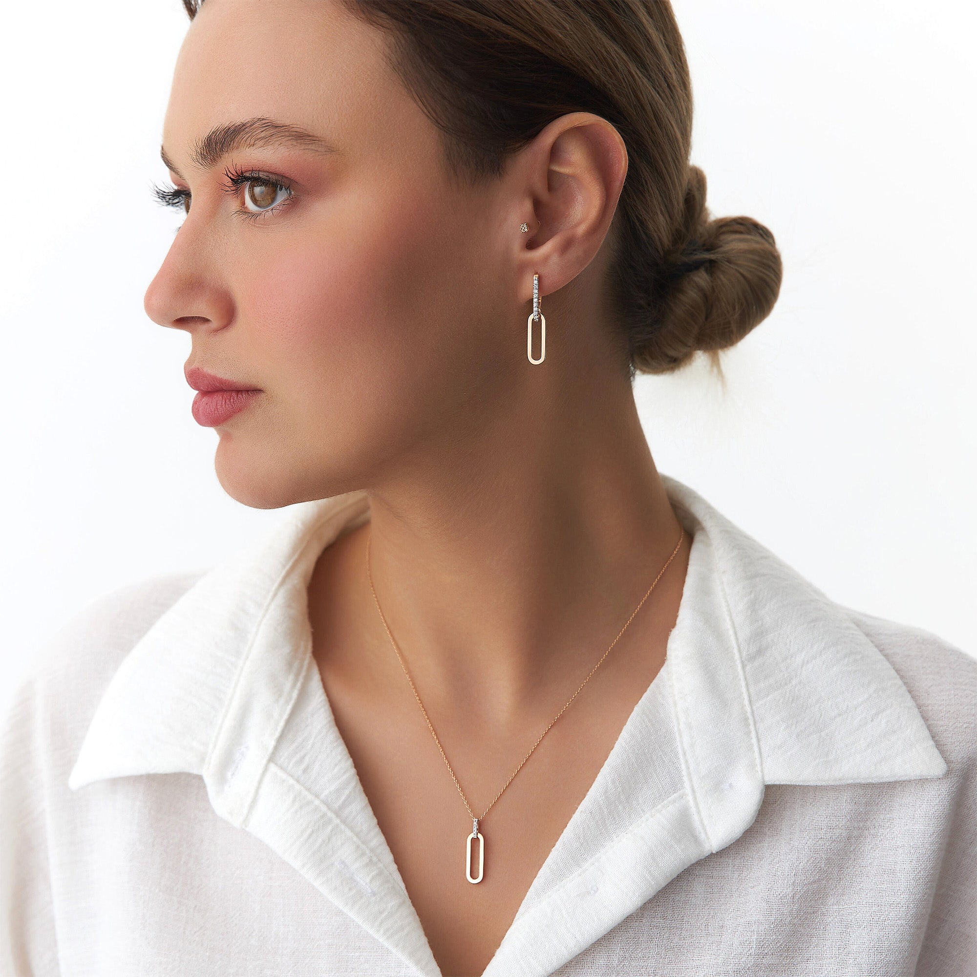 Open Link Necklace Available in 14K and 18K Gold