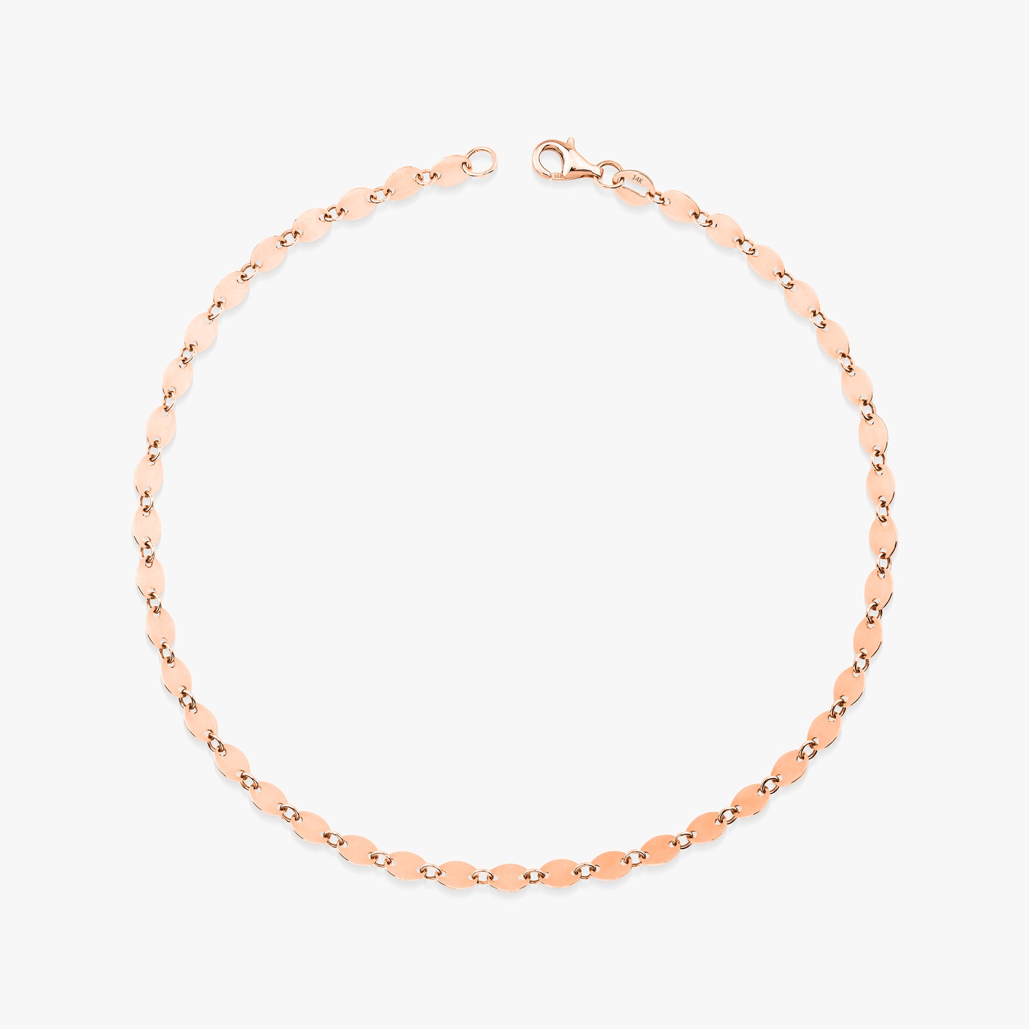 Oval Chain Anklet in 14K Gold