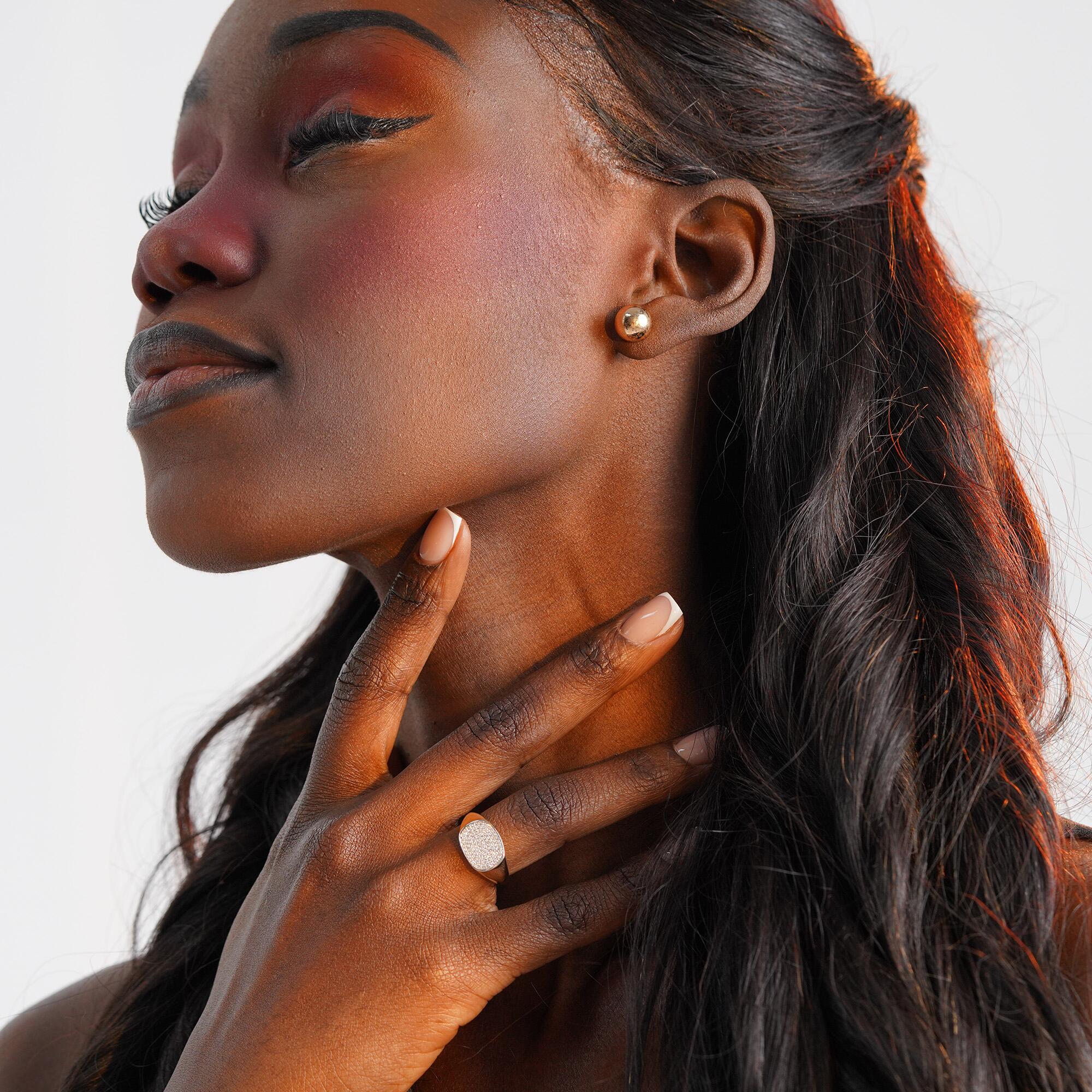 Diamond Modern Pave Ring in 14K Gold