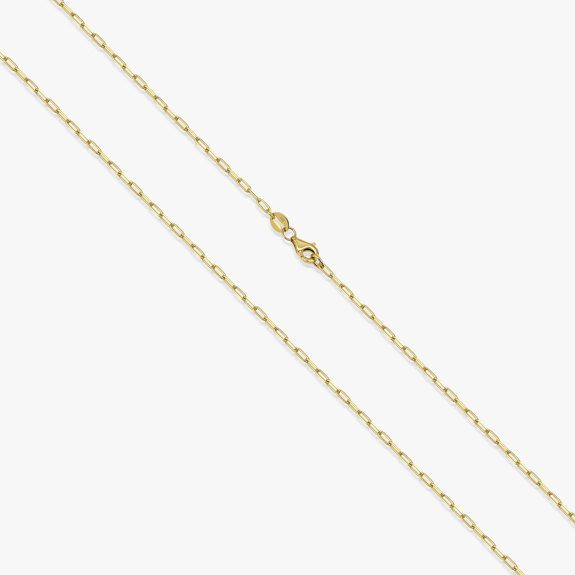 Minimal Paperclip Chain in 14K Gold