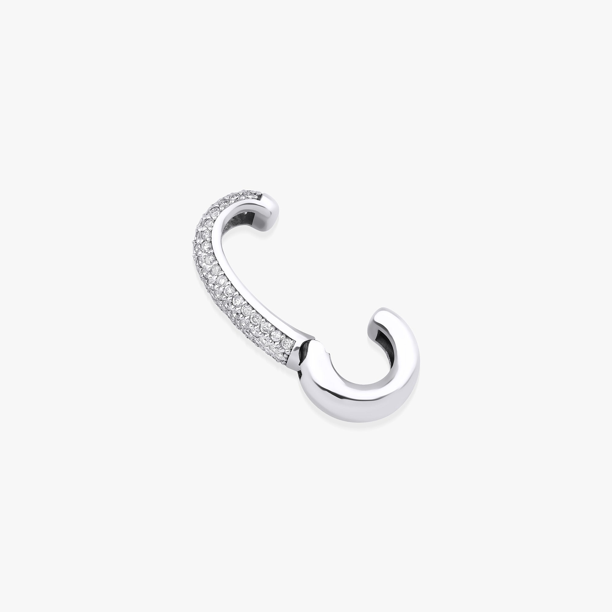Pave Diamond Ear Cuff Earring in 14K Gold