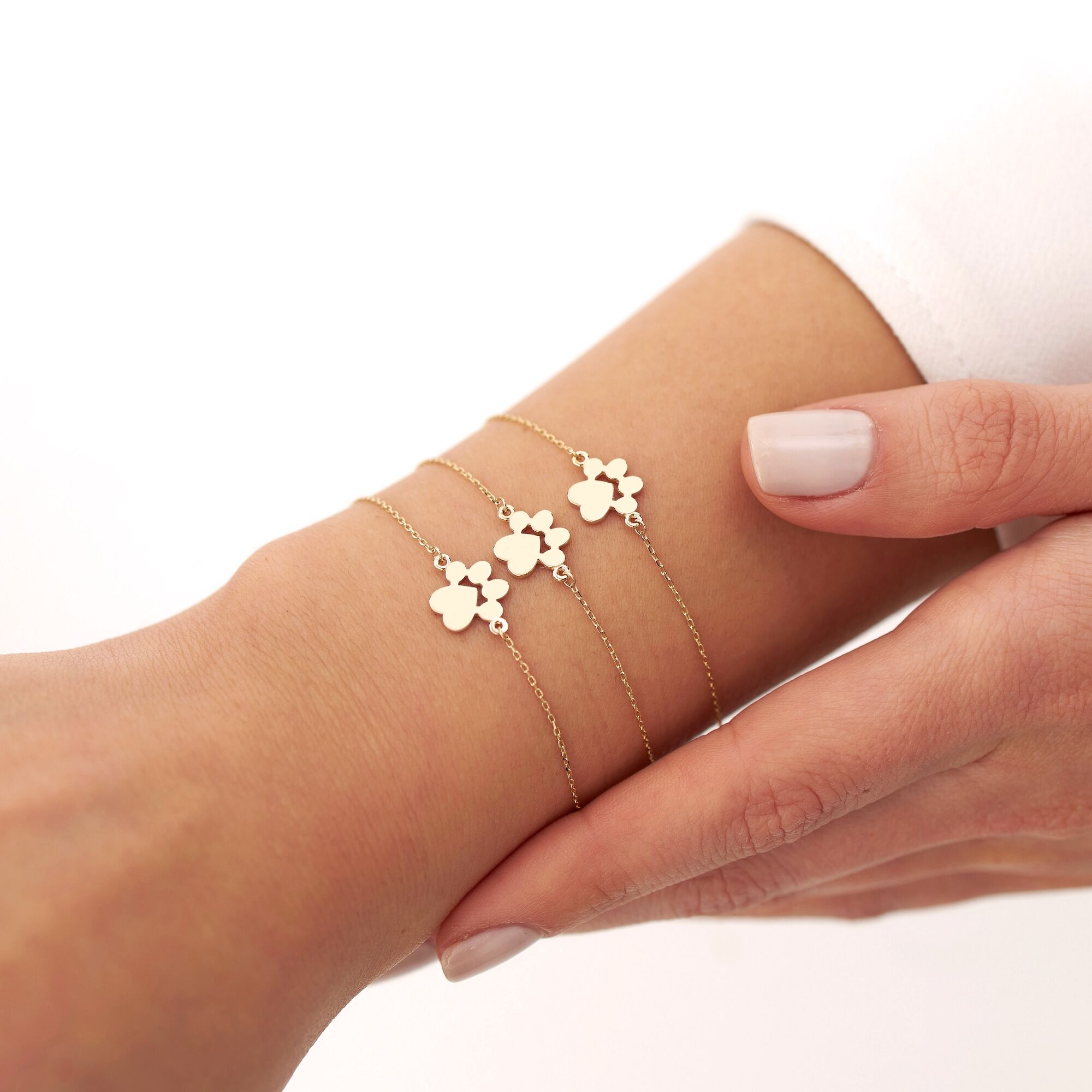 Paw Bracelet In 14K Gold