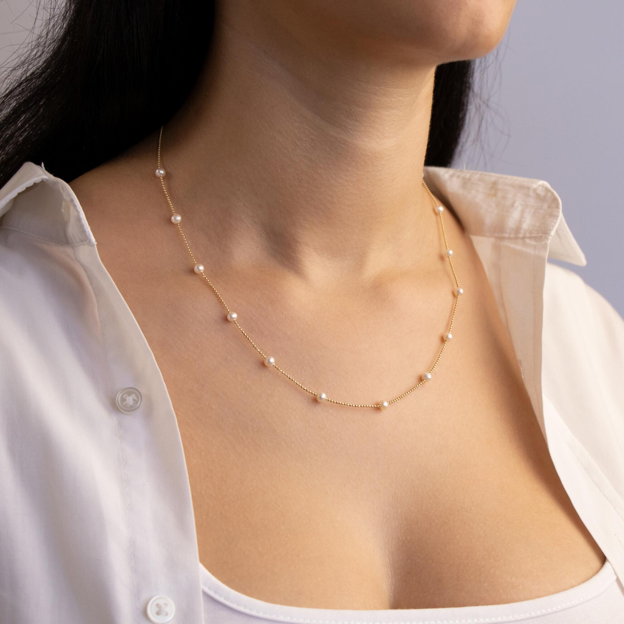 Pearl Station Necklace