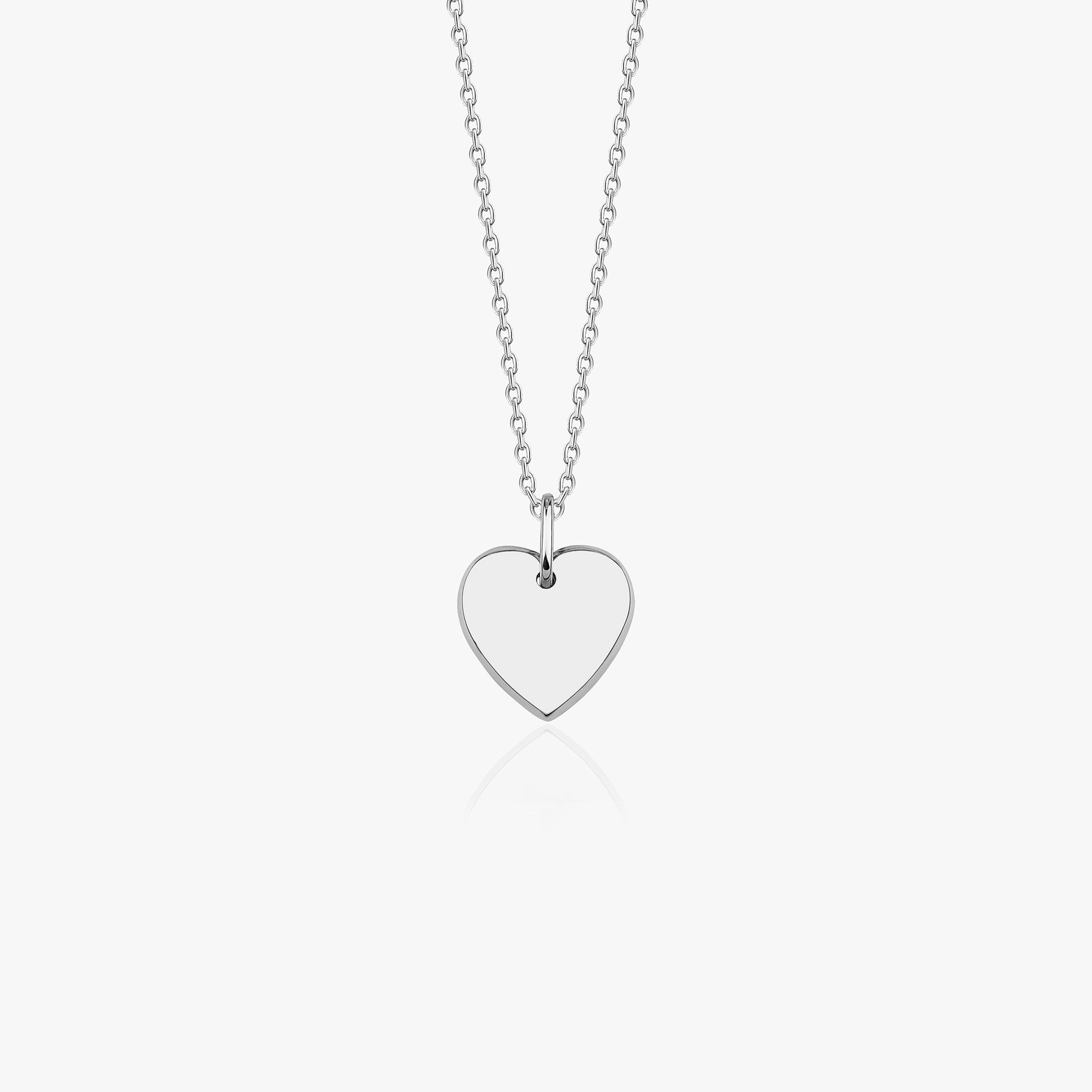Plain Gold Heart Necklace in 14K Gold