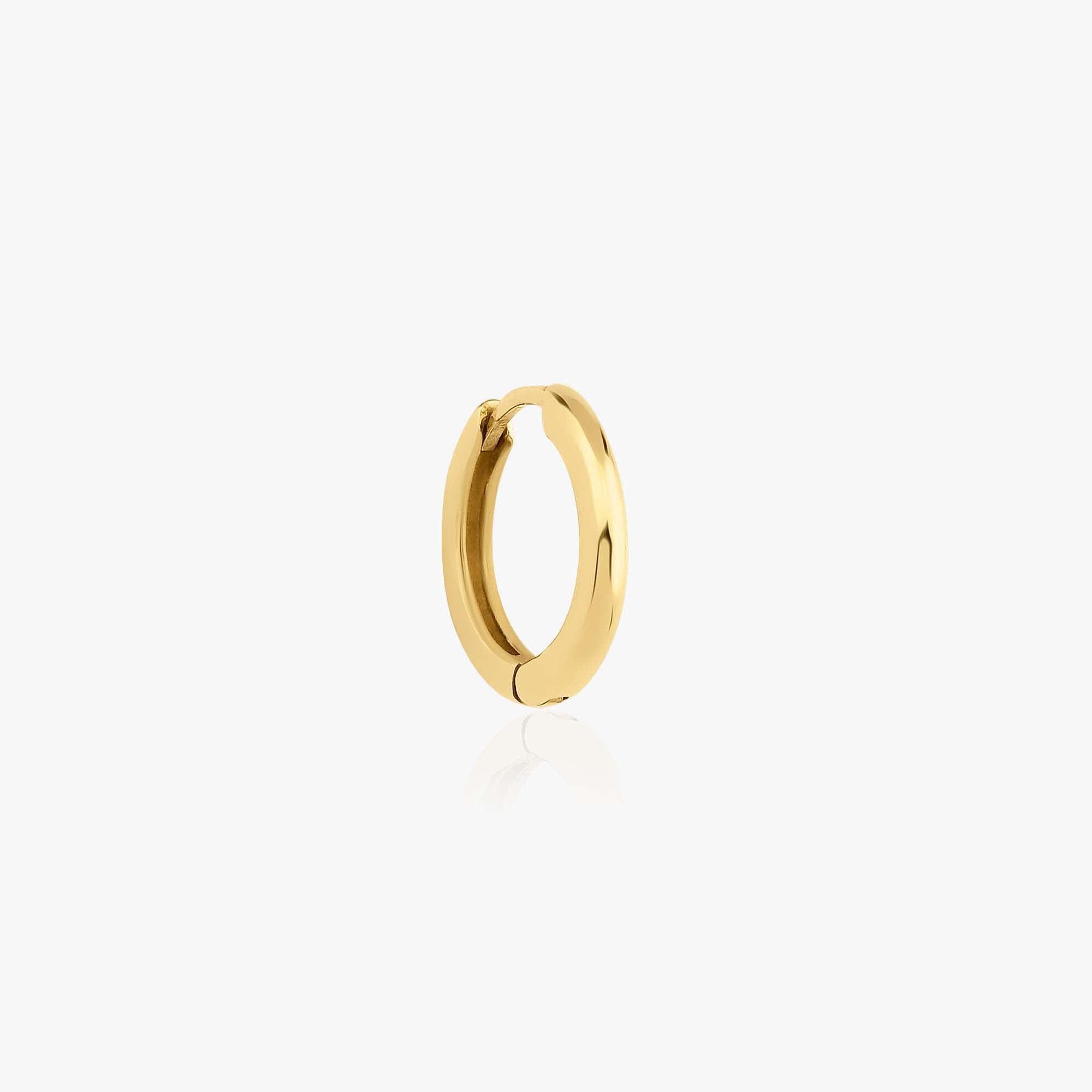 Single Minimal Plain Hoop in 14K Gold