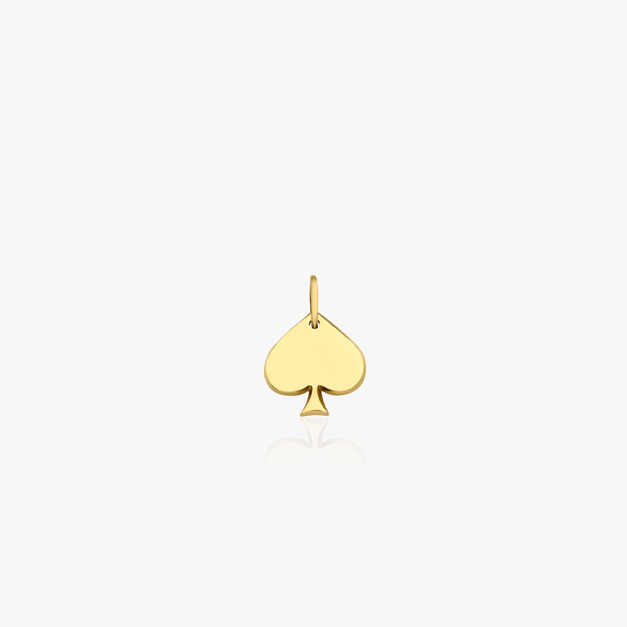 Ace Of Spades Charm in 14K Gold