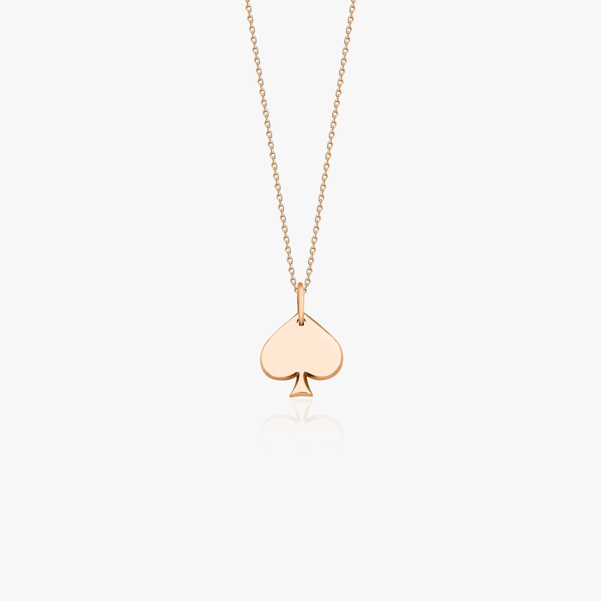 Ace Of Spades Necklace in 14K Gold