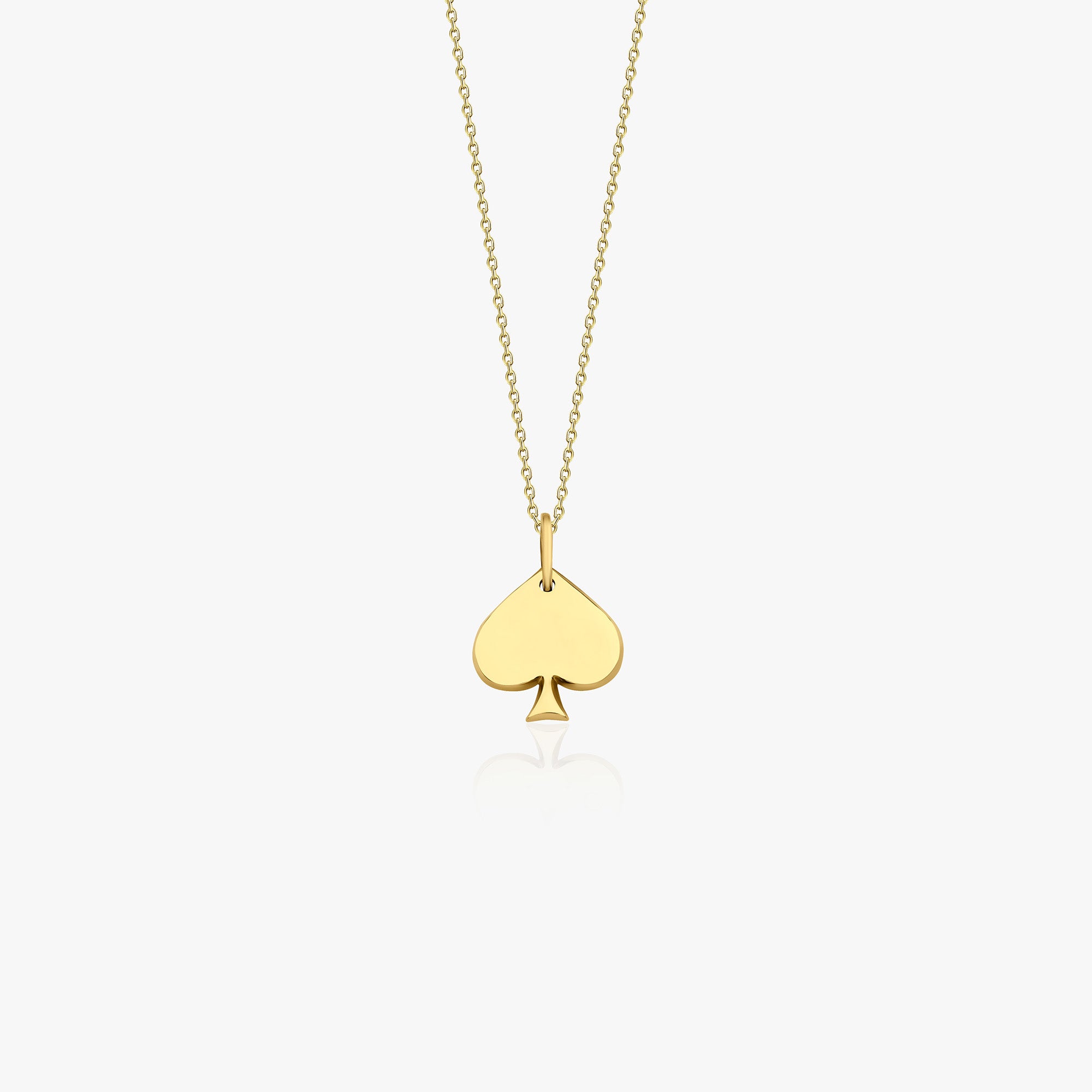 Ace Of Spades Necklace in 14K Gold