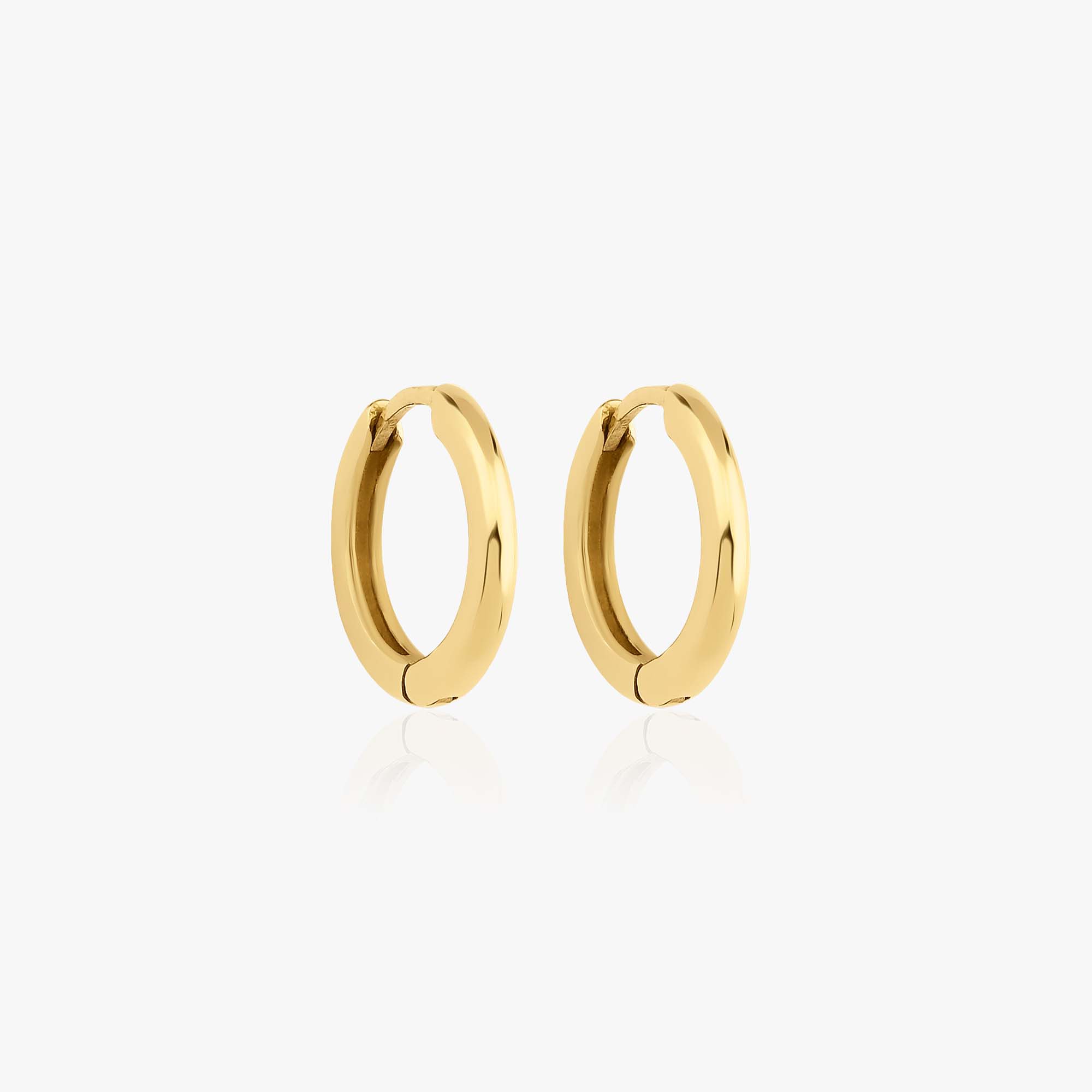 Minimal Plain Hoops in 14K Gold