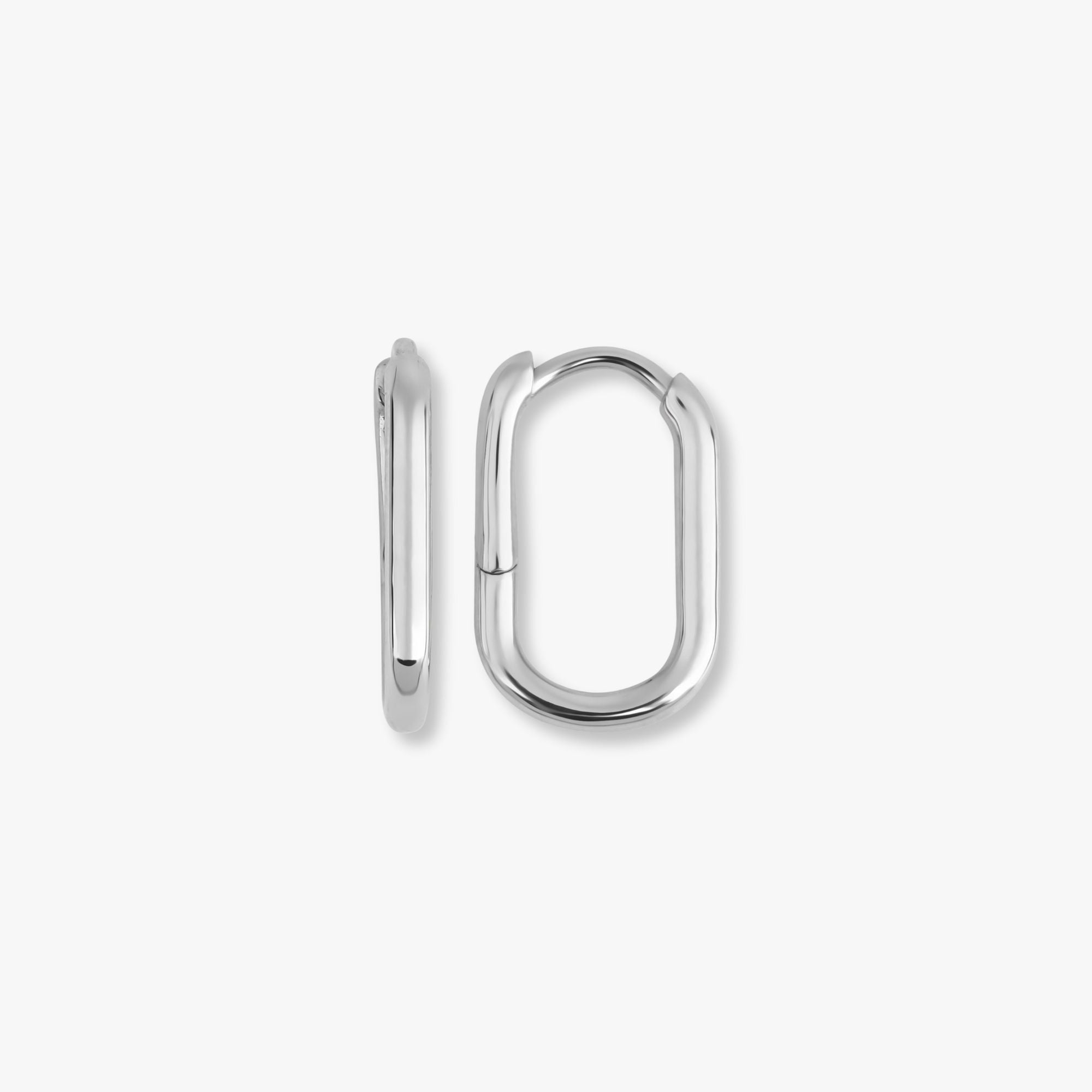 Rectangle Hoops in 14K Gold