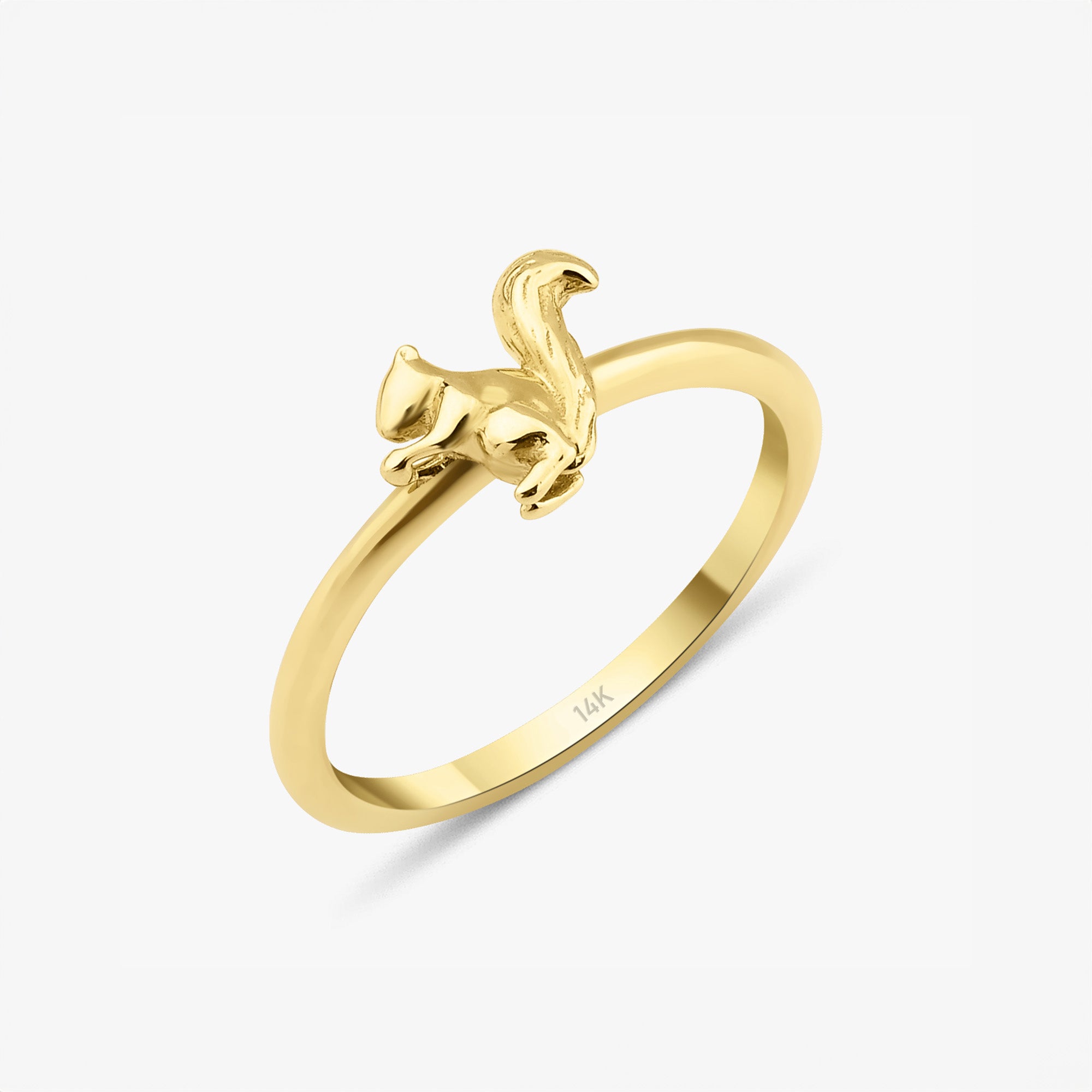 Squirrel Ring in 14K Gold