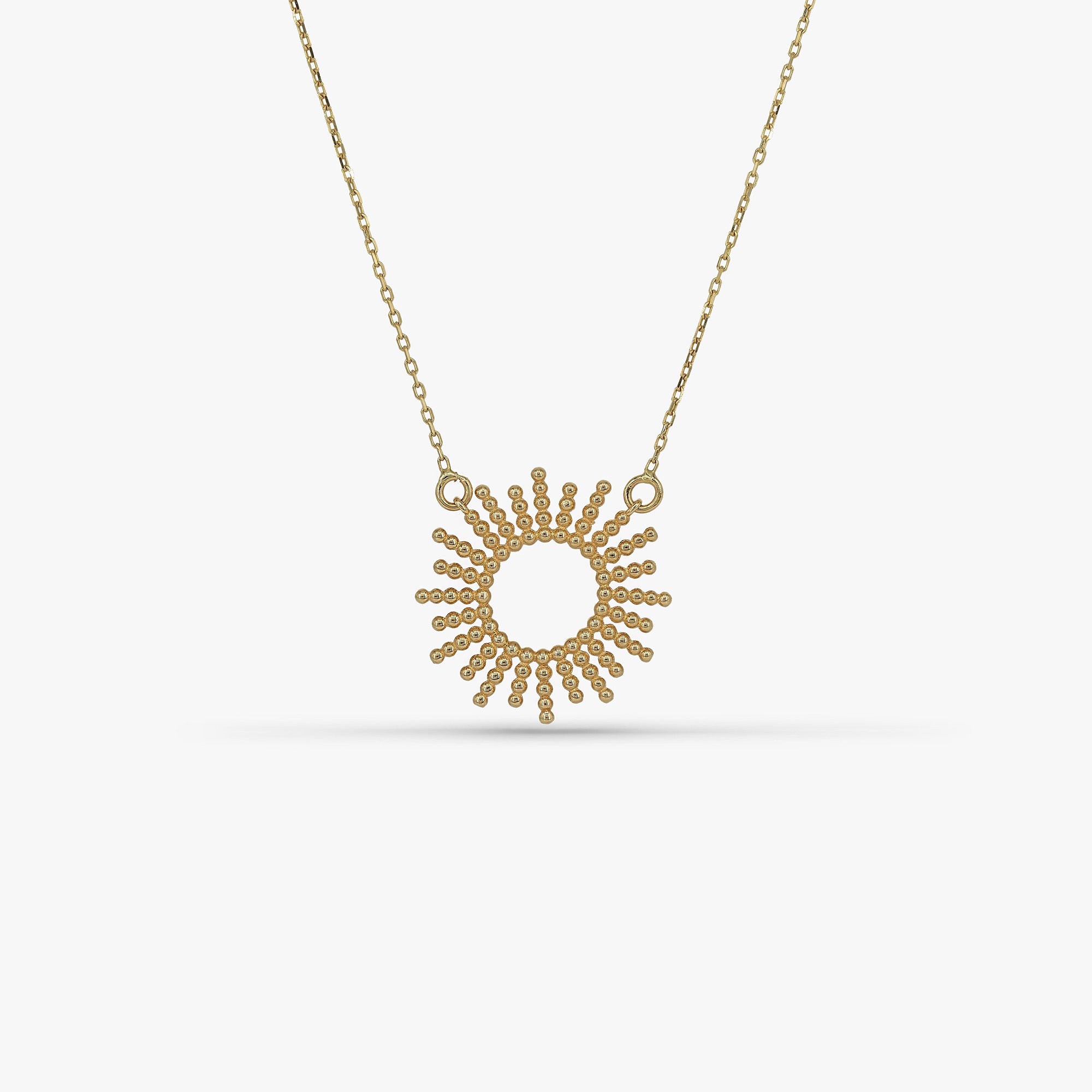 Sunburst Necklace in 14K Gold